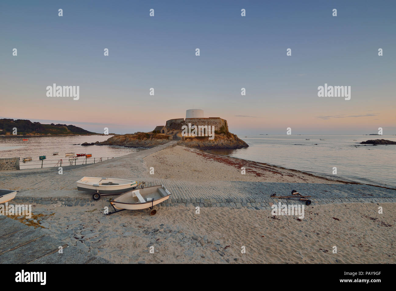 Fort Grey Shipwreck Museum, Rocquaine Bay, l'isola di Guernsey, Isole del Canale Isole britanniche Foto Stock