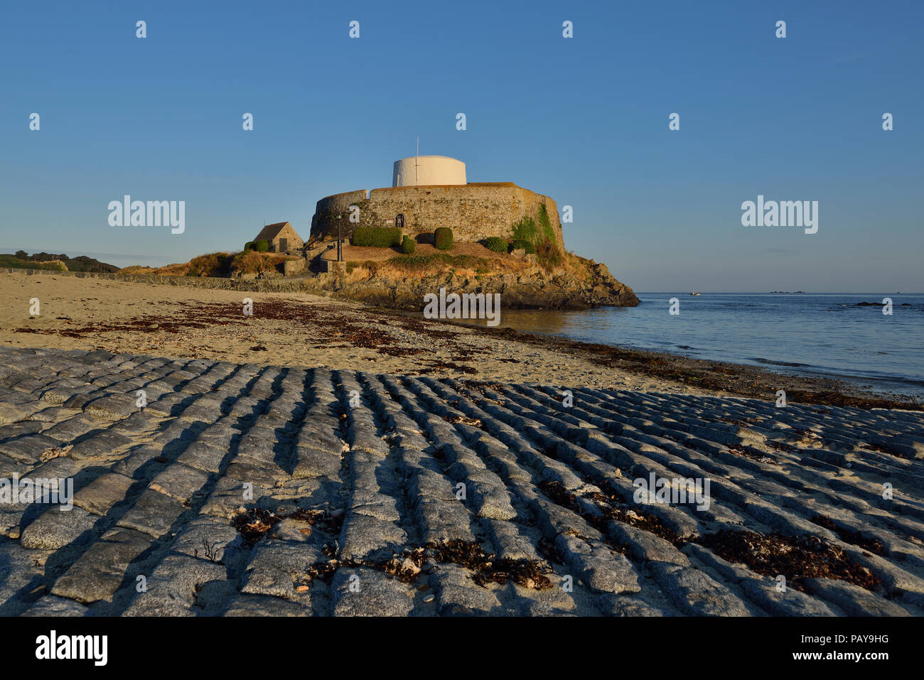 Fort Grey Shipwreck Museum, Rocquaine Bay, l'isola di Guernsey, Isole del Canale Isole britanniche Foto Stock