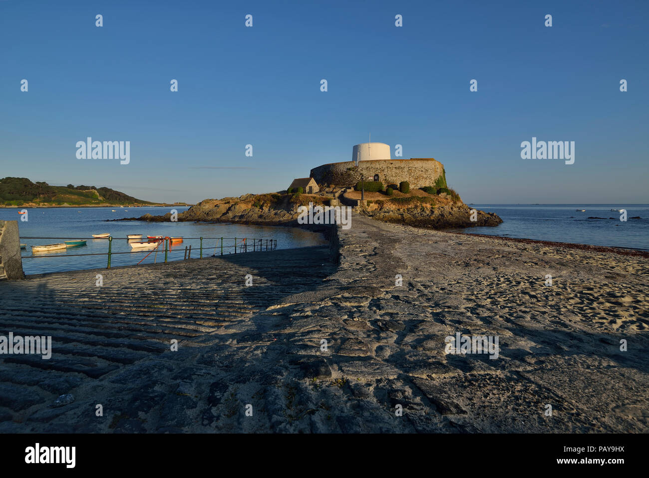 Fort Grey Shipwreck Museum, Rocquaine Bay, l'isola di Guernsey, Isole del Canale Isole britanniche Foto Stock