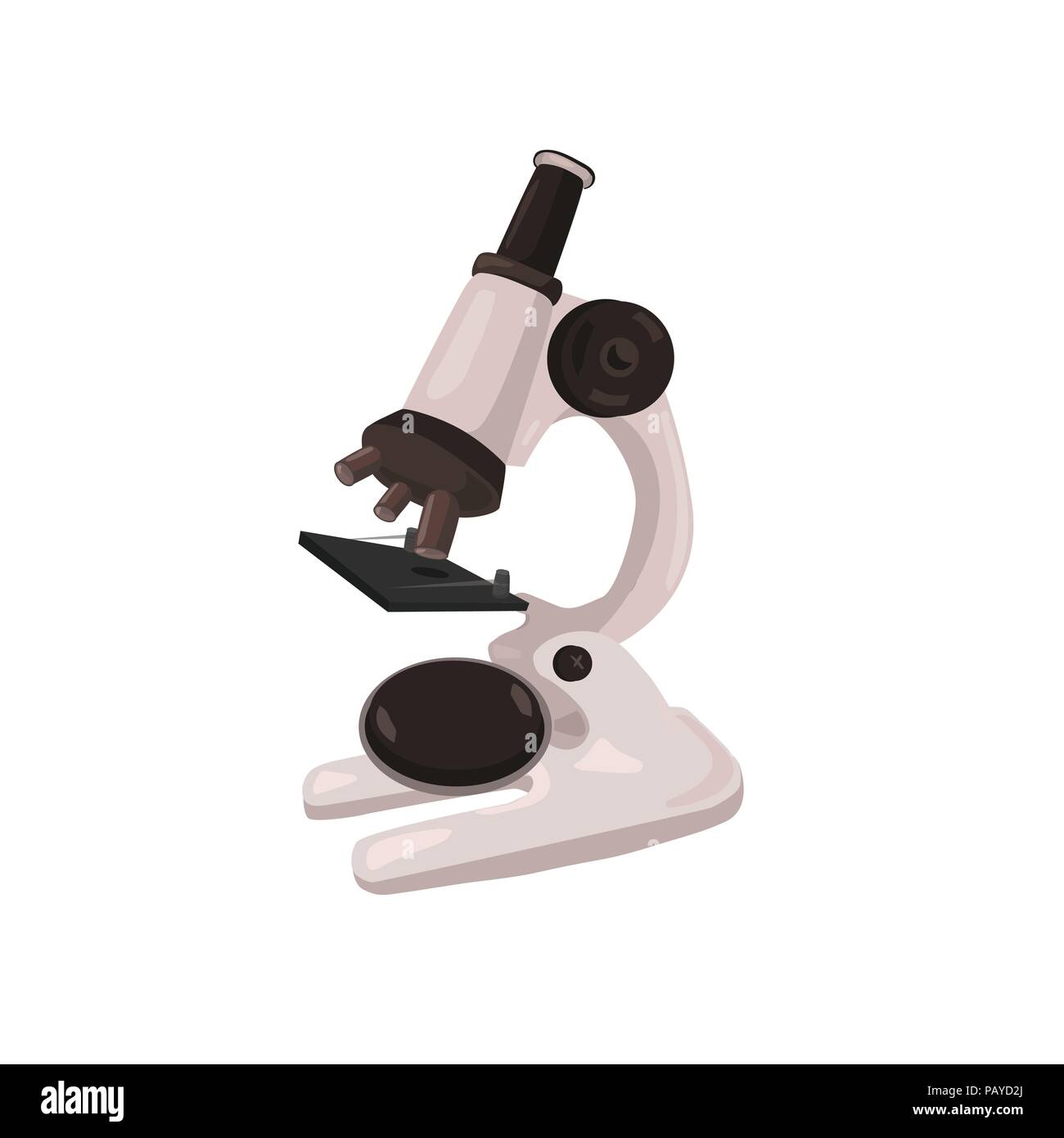 Scuola isolata di microscopio Illustrazione Vettoriale