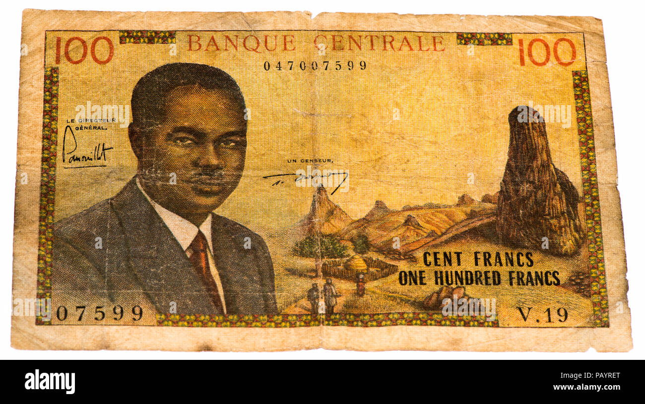 100 centrale di franchi africani del Camerun. Foto Stock