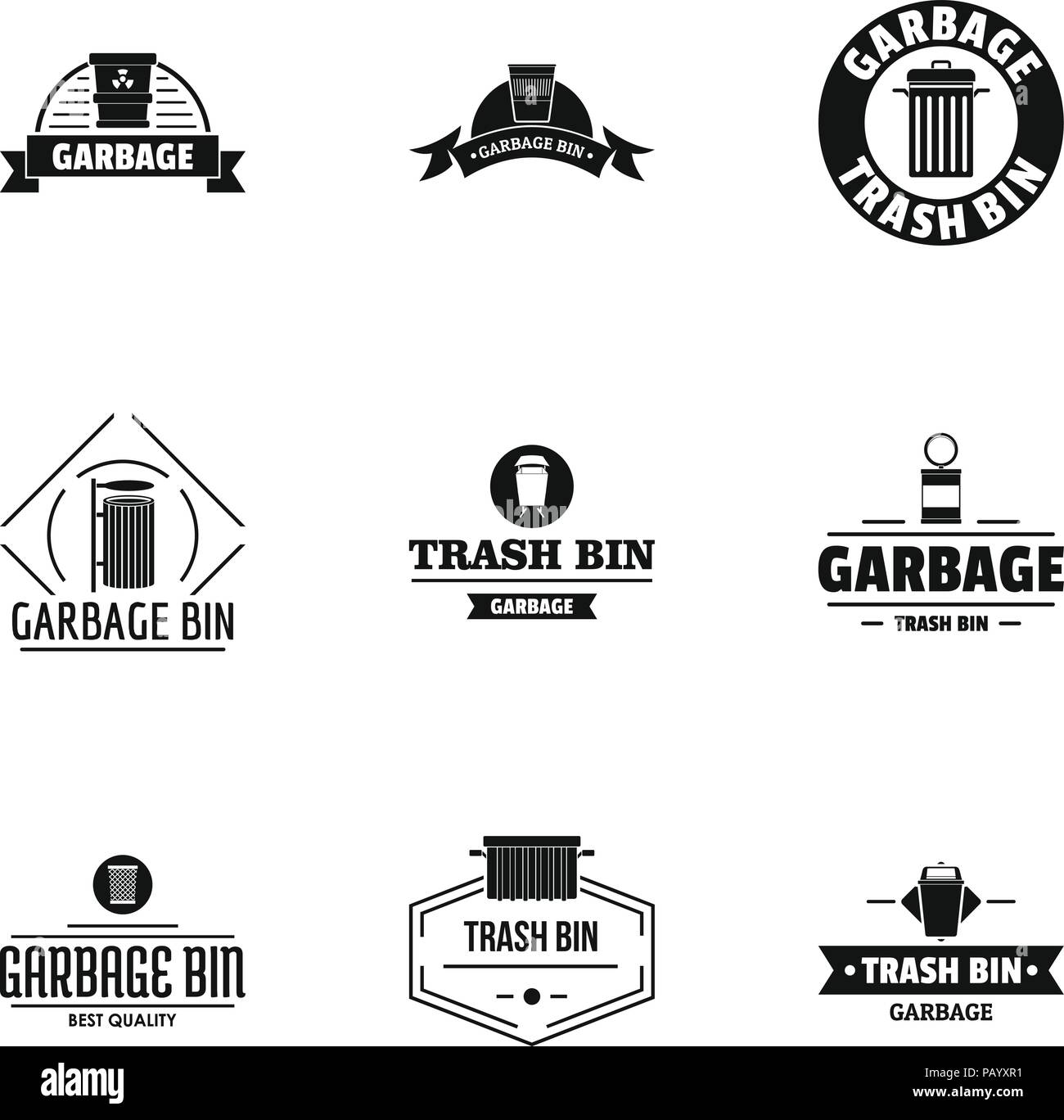 Aspirare il logo, set di stile semplice Illustrazione Vettoriale