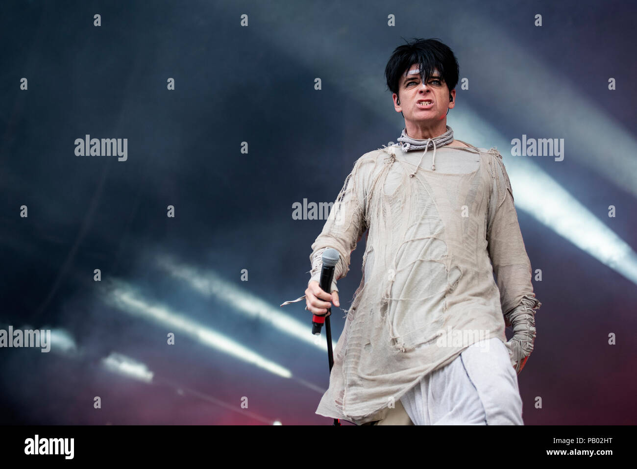 Cheshire, Regno Unito. Il 21 luglio 2018. Gary Numan esegue sul palco principale presso la Bluedot festival 2018 21/07/2018 Foto Stock