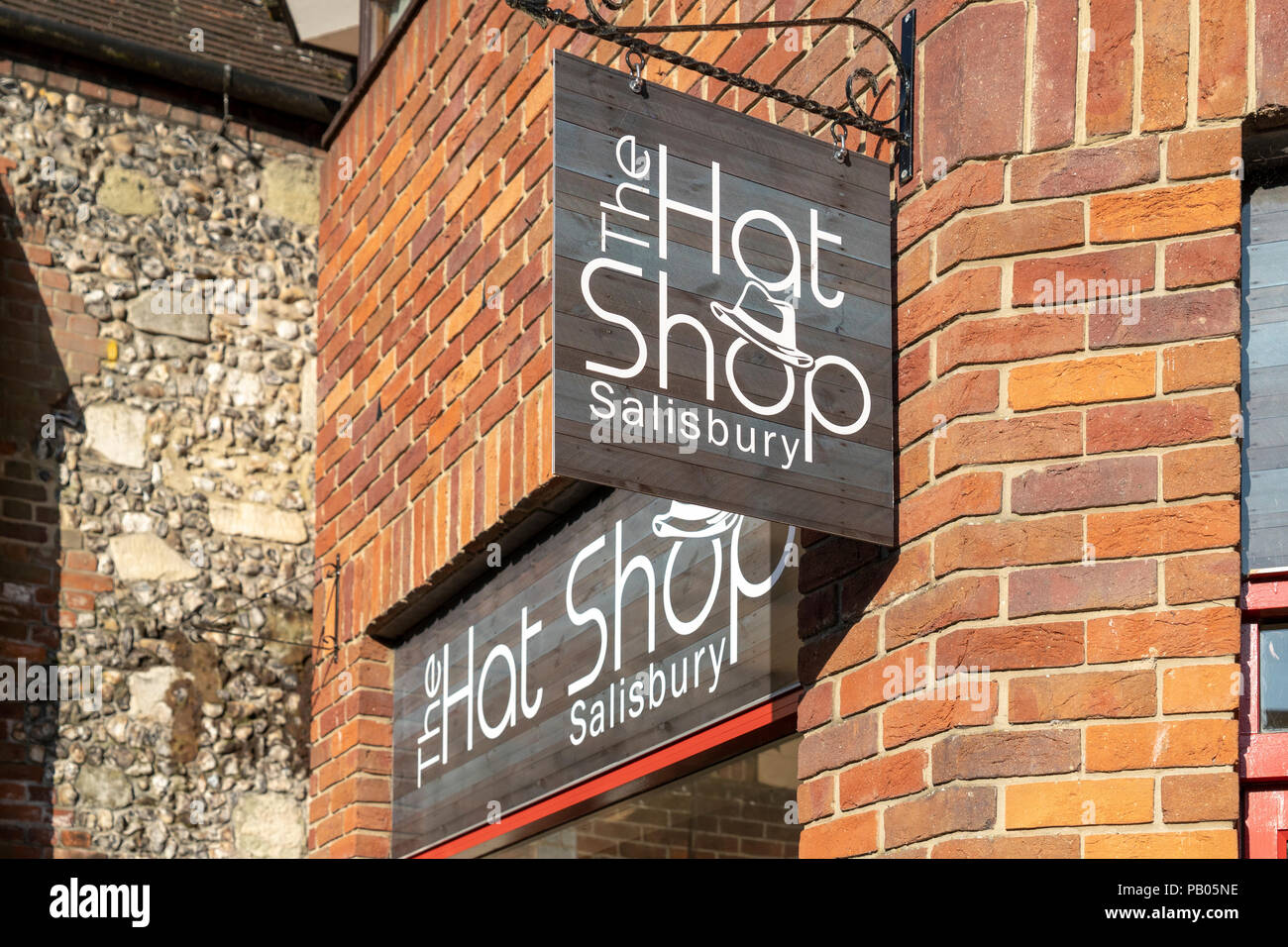 Hat shop segno Foto Stock