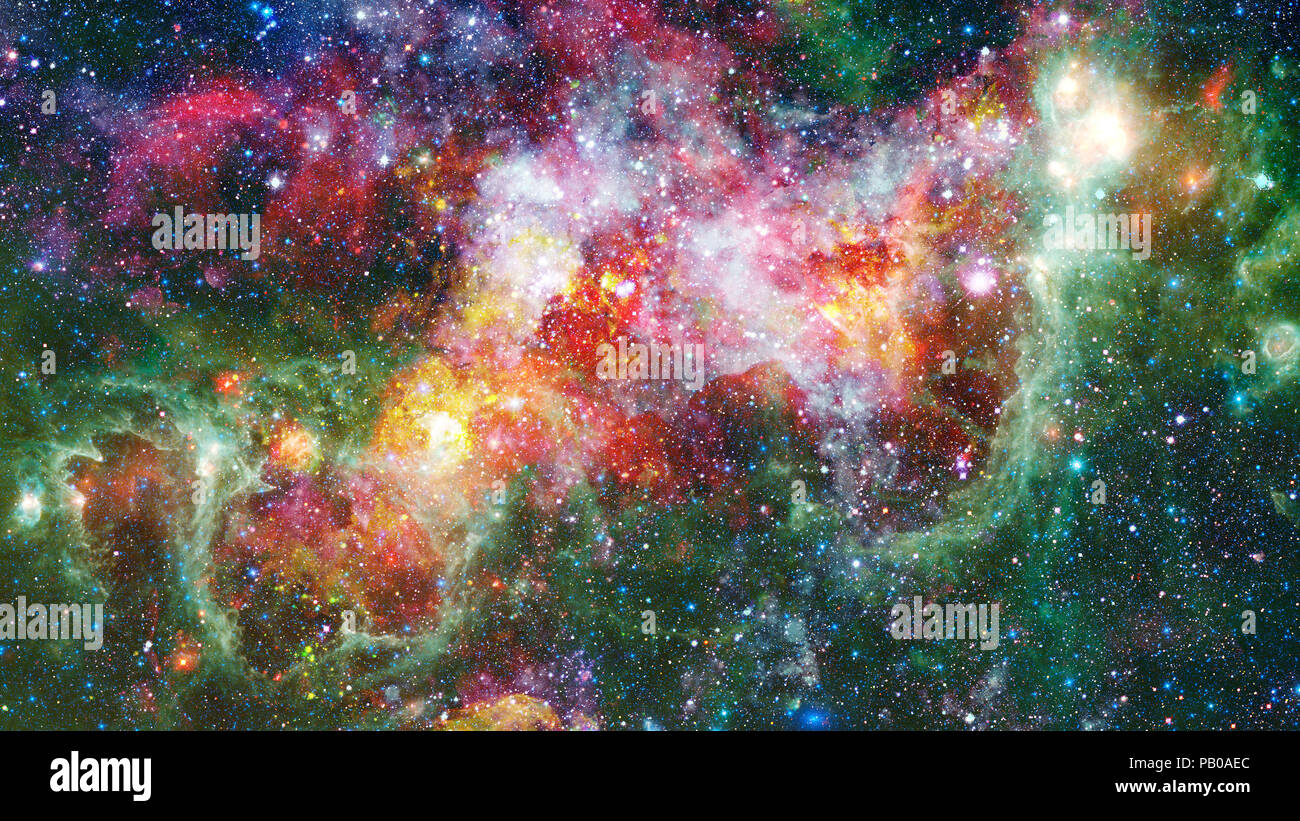 L'esplosione di supernova. Stella luminosa nebulosa. Galassia distante. Nuovo anno fuochi d'artificio. Immagine astratta. Gli elementi di questa immagine fornita dalla NASA. Foto Stock