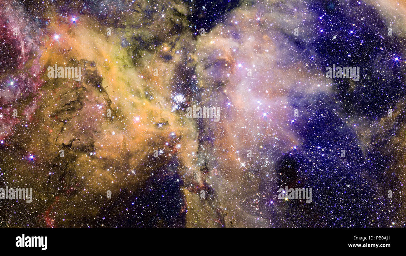 Dark Nebula e stelle nello spazio. Gli elementi di questa immagine fornita dalla NASA. Foto Stock