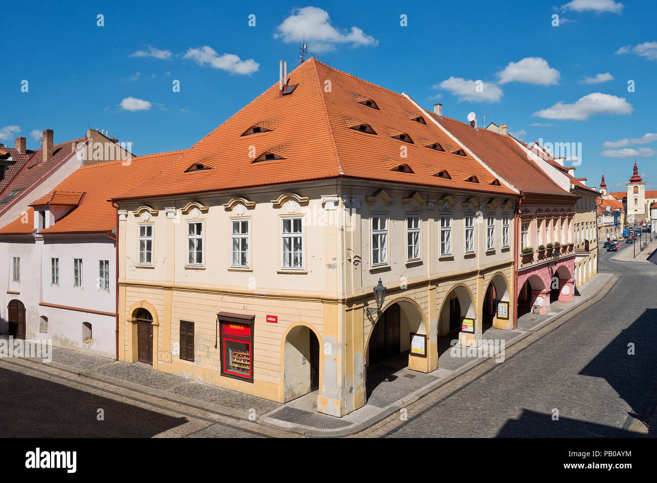 Città ZATEC, Repubblica Ceca - 8 Maggio 2016: Burger House Zatec in città. Foto Stock