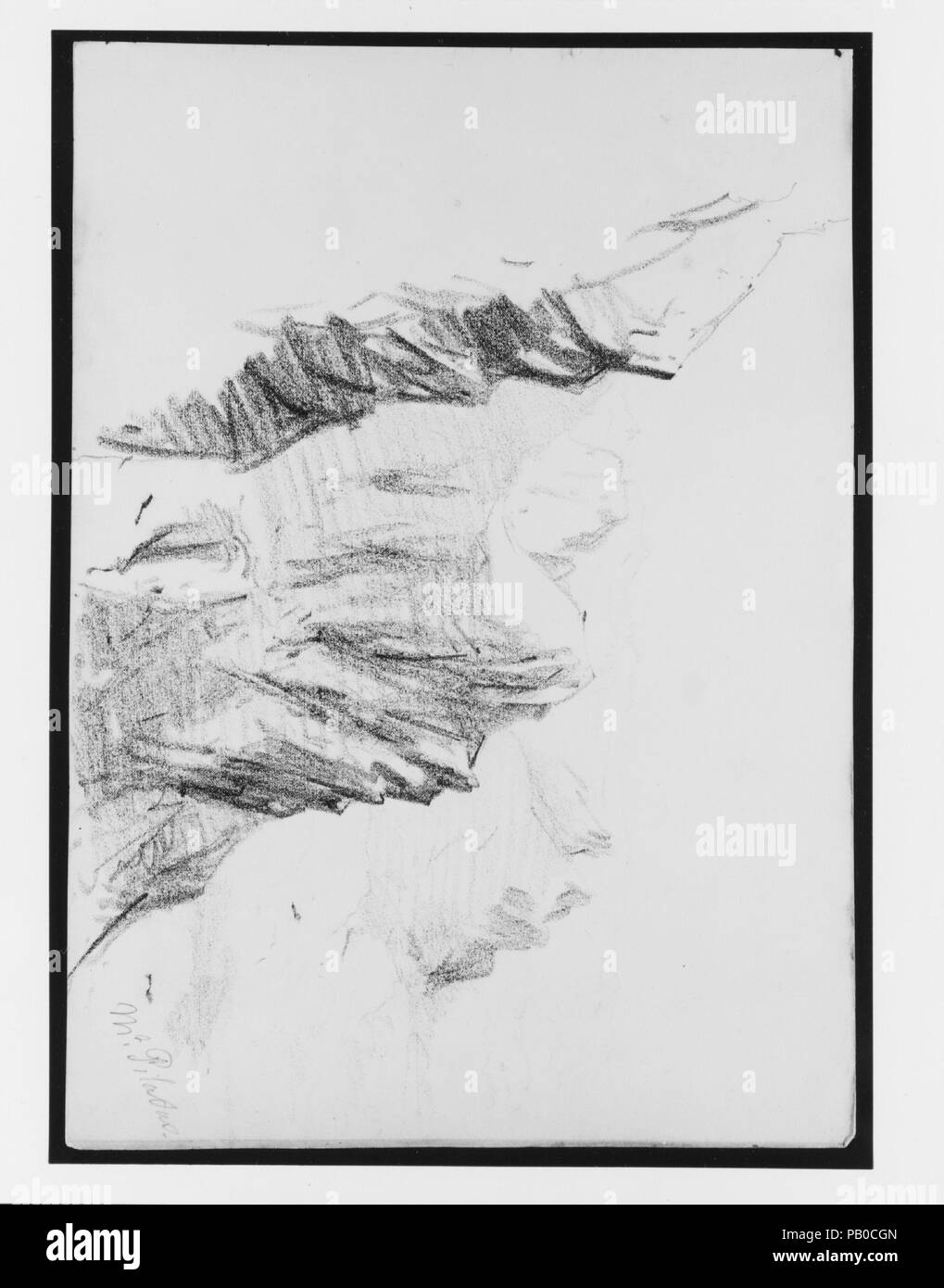 Il Monte Pilatus, recto (da 'Splendide acquerelli di Montagna' Sketchbook). Artista: John Singer Sargent (American, Firenze 1856-1925 Londra). Dimensioni: 10 7/8 x 16 in. (27,6 x 40,6 cm). Data: 1870. Museo: Metropolitan Museum of Art di New York, Stati Uniti d'America. Foto Stock