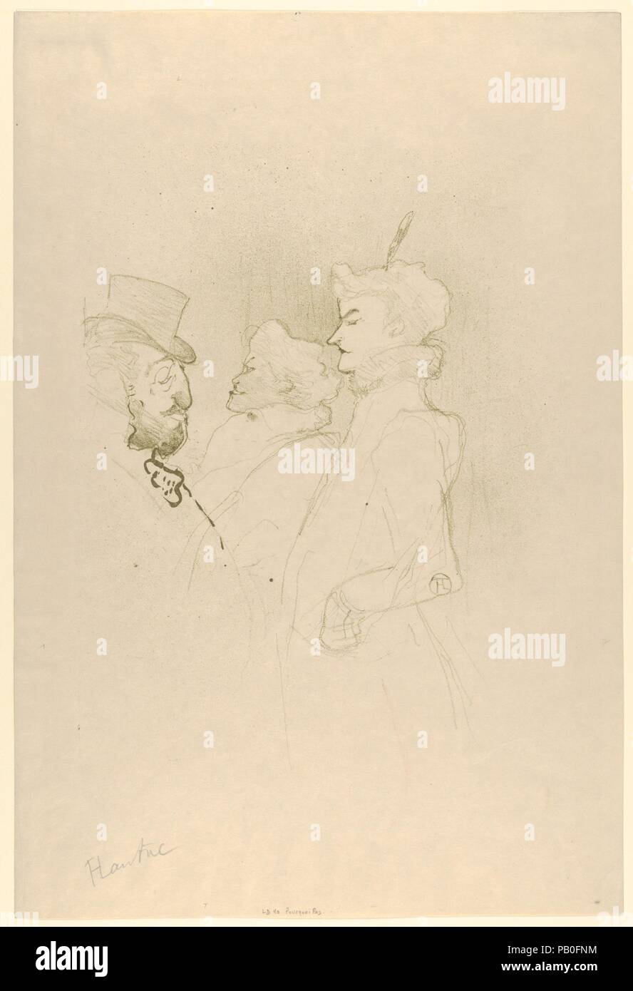Perché non? . . . Una volta che non è per fare un'abitudine di essa. Artista: Henri de Toulouse-Lautrec (francese, Albi 1864-1901 Saint-André-du-Bois). Dimensioni: immagine: 12 5/8 x 9 13/16 in. (32,1 x 25 cm) foglio: 17 11/16 x 12 3/8 in. (45 x 31,5 cm). Stampante: Edward Ancourt (francese del XIX secolo). Editore: L'Escarmouche (Francese, 1893-1894). Data: 1893. Questa litografia è stato pubblicato dalla rivista l'Escarmouche e riprodotto nella sua Novembre 12, 1893 il problema. Museo: Metropolitan Museum of Art di New York, Stati Uniti d'America. Foto Stock