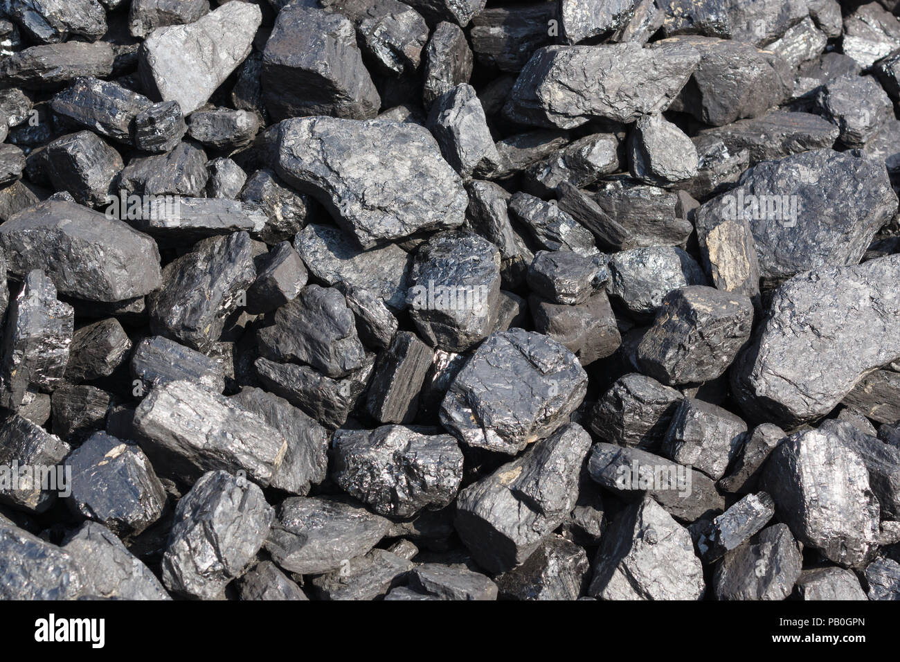 Carbone bituminoso non fonte di energia rinnovabile formata nel corso di milioni di anni e ampiamente utilizzato nell'industria e per il riscaldamento Foto Stock