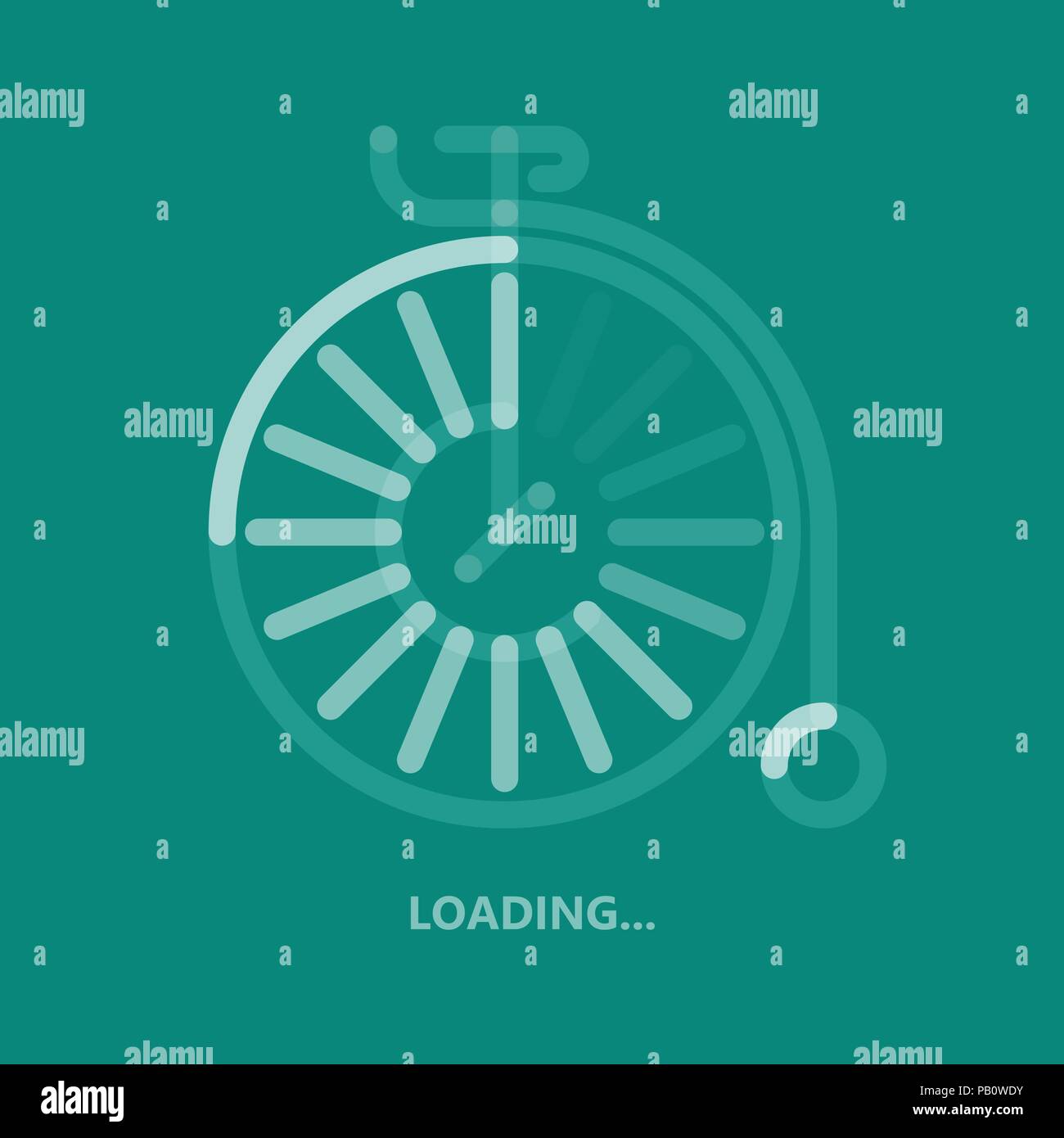 Antica Icona della bicicletta in stile piatto su sfondo colorato. Concetto di web design elementi di caricamento bike simbolo per il vostro logo, app, UI. EPS vettoriali 10 Illustrazione Vettoriale