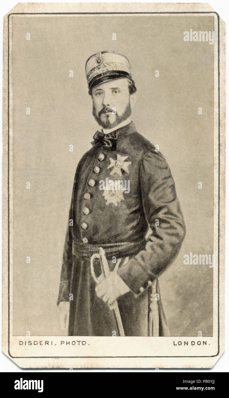 Juan Prim (1814-70), il primo marchese di los Castillejos, Spagnolo generale e statista, Primo Ministro di Spagna 1869-70, militare ritratto, 1860 Foto Stock