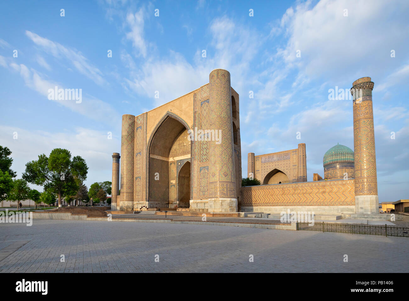 La Moschea Bibi-Khanym in Smarkand, Uzbekistan Foto Stock