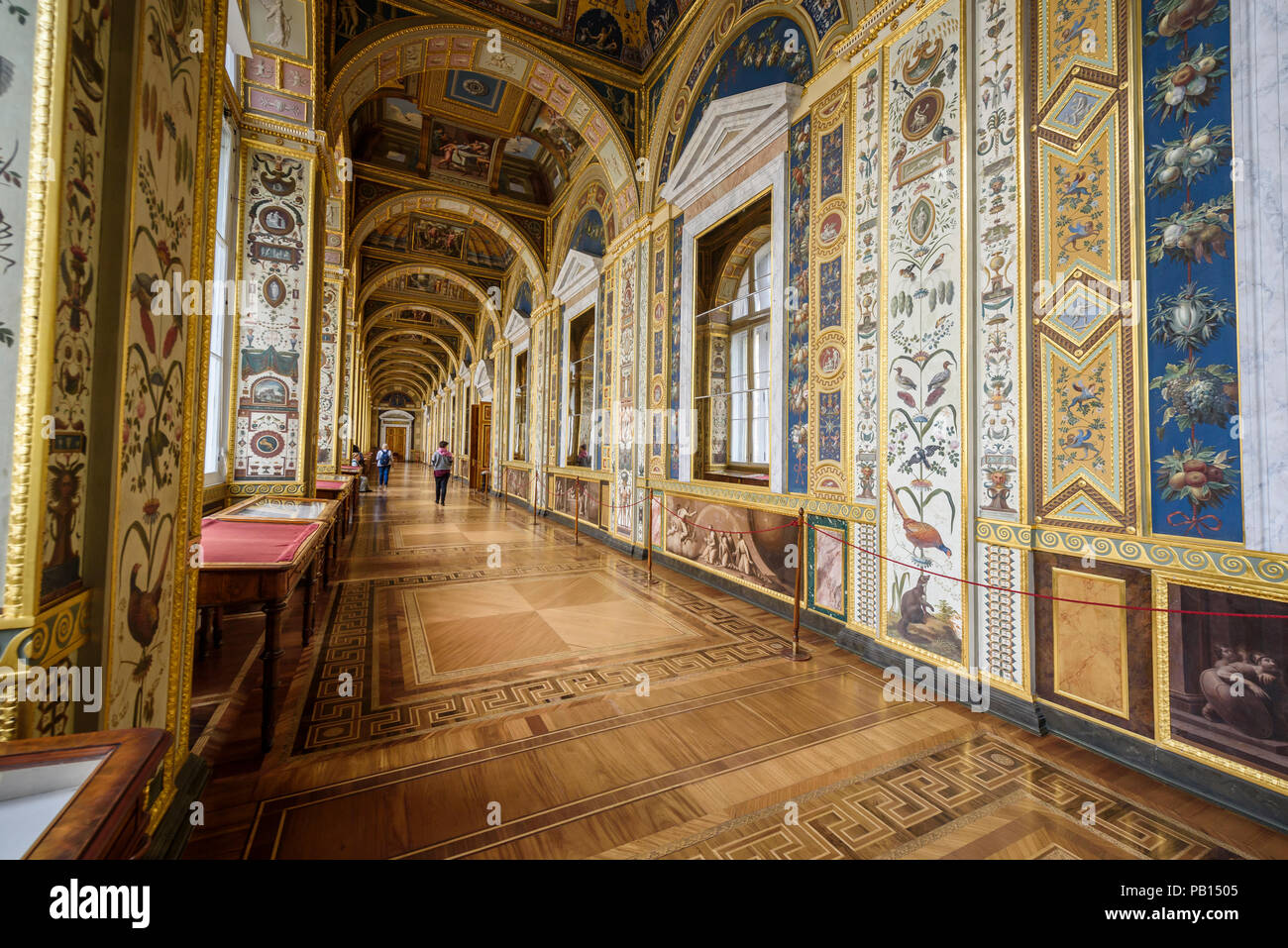 Le Logge di Raffaello al Museo Hermitage, San Pietroburgo, Russia Foto Stock