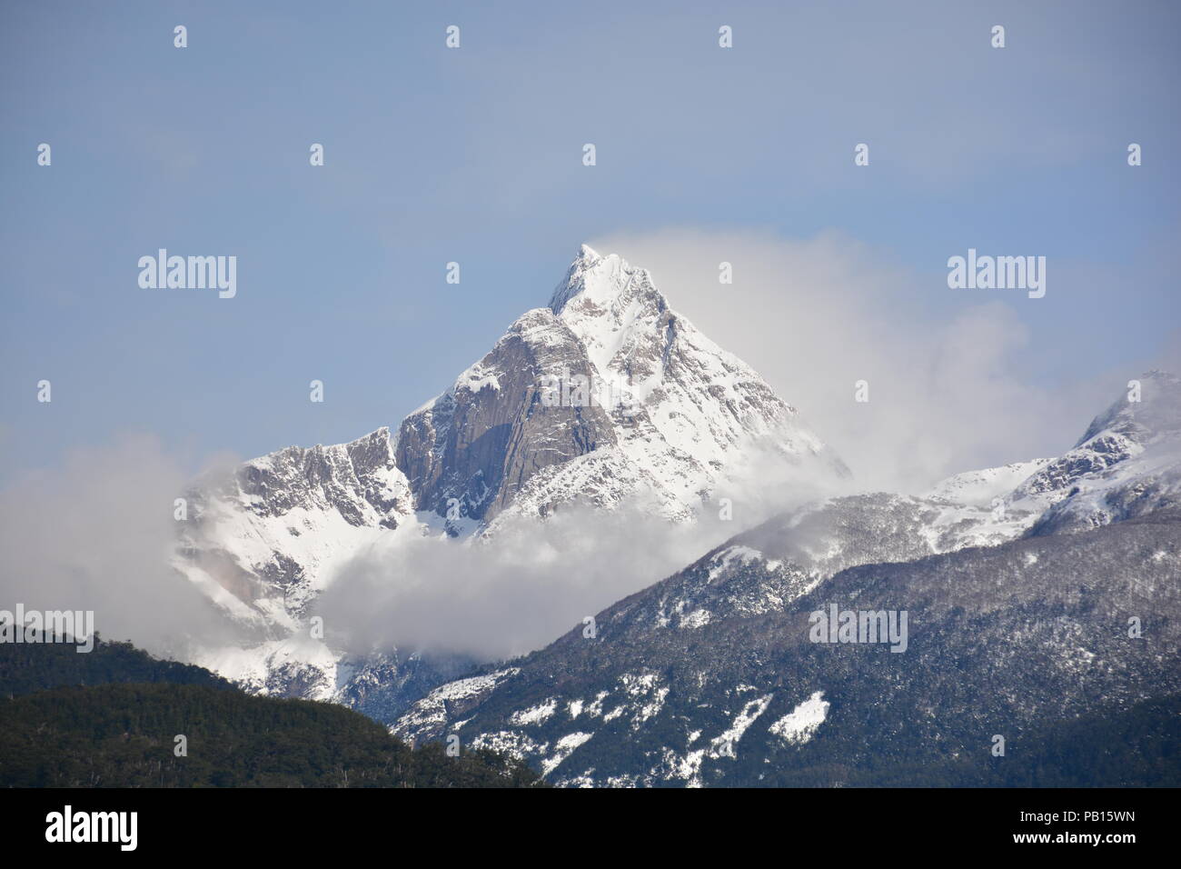 Cerro Picacho. Carretera Austral, Patagonia, Cile Foto Stock