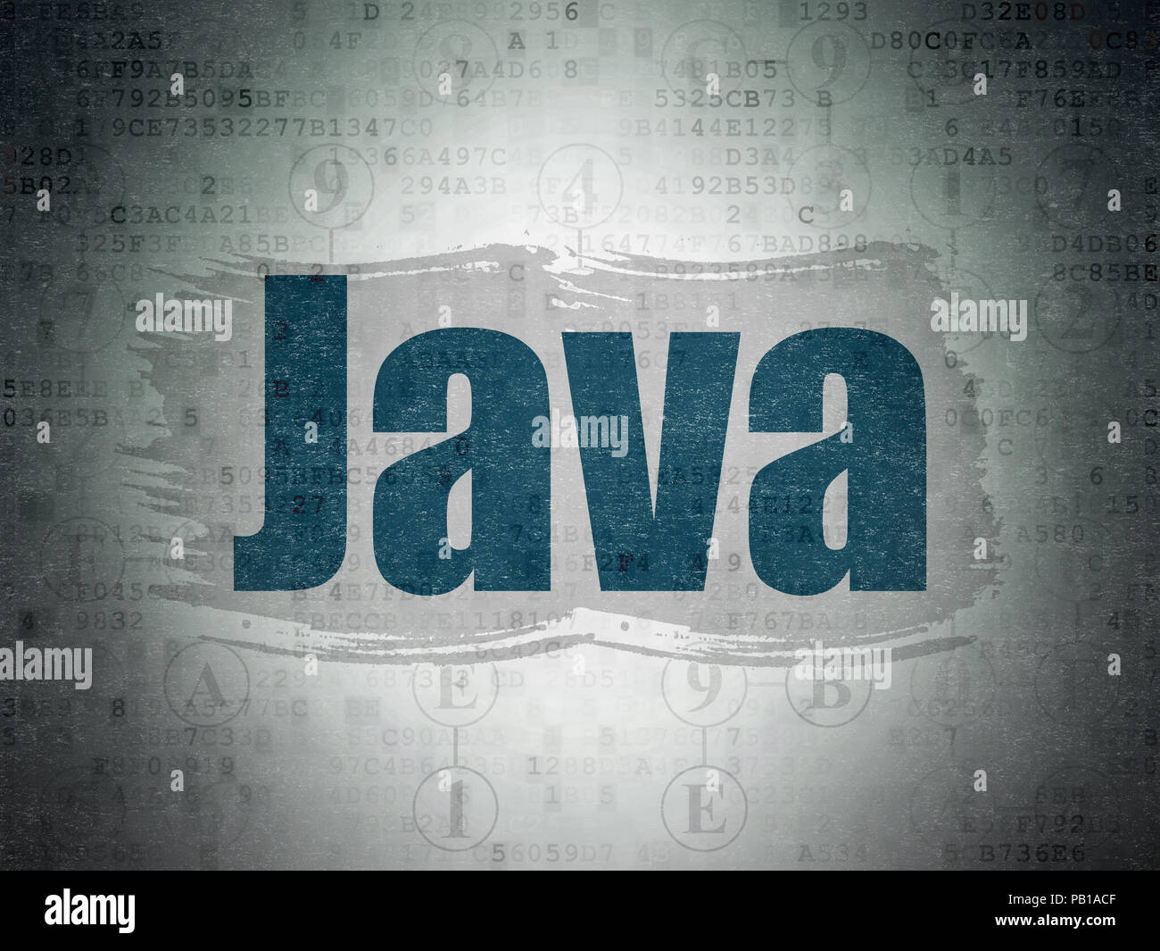 Concetto di programmazione: Java sui dati digitali sfondo della carta Foto Stock