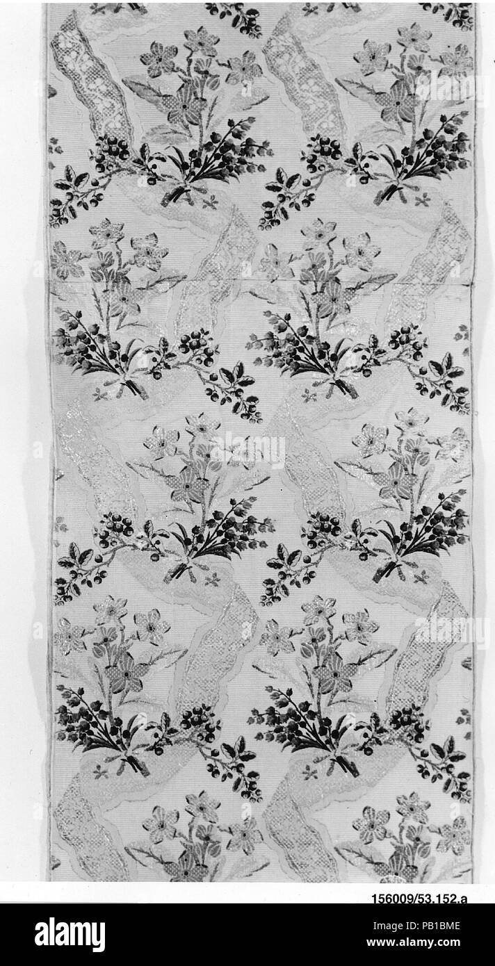 Pezzi (2). Cultura: francese. Dimensioni: a) L. 83 1/2 x W. 21 1/2 in. (212.1 x 54,6 cm) (3 pezzi uniti) b) L. 44 1/2 x W. superiore, 15 1/2 (113.0 x 39,4 cm) fondo 21 1/2 in. (54,6 cm). Data: 1750-60. Museo: Metropolitan Museum of Art di New York, Stati Uniti d'America. Foto Stock