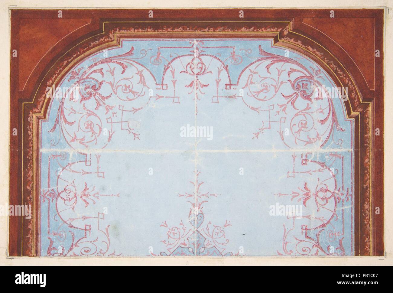 Progettazione parziale per il soffitto dipinto. Artista: Jules-Edmond-Charles Lachaise (francese, morto 1897); Eugène-Pierre Gourdet (francese nato a Parigi, 1820-1889). Data: del XIX secolo. Museo: Metropolitan Museum of Art di New York, Stati Uniti d'America. Foto Stock