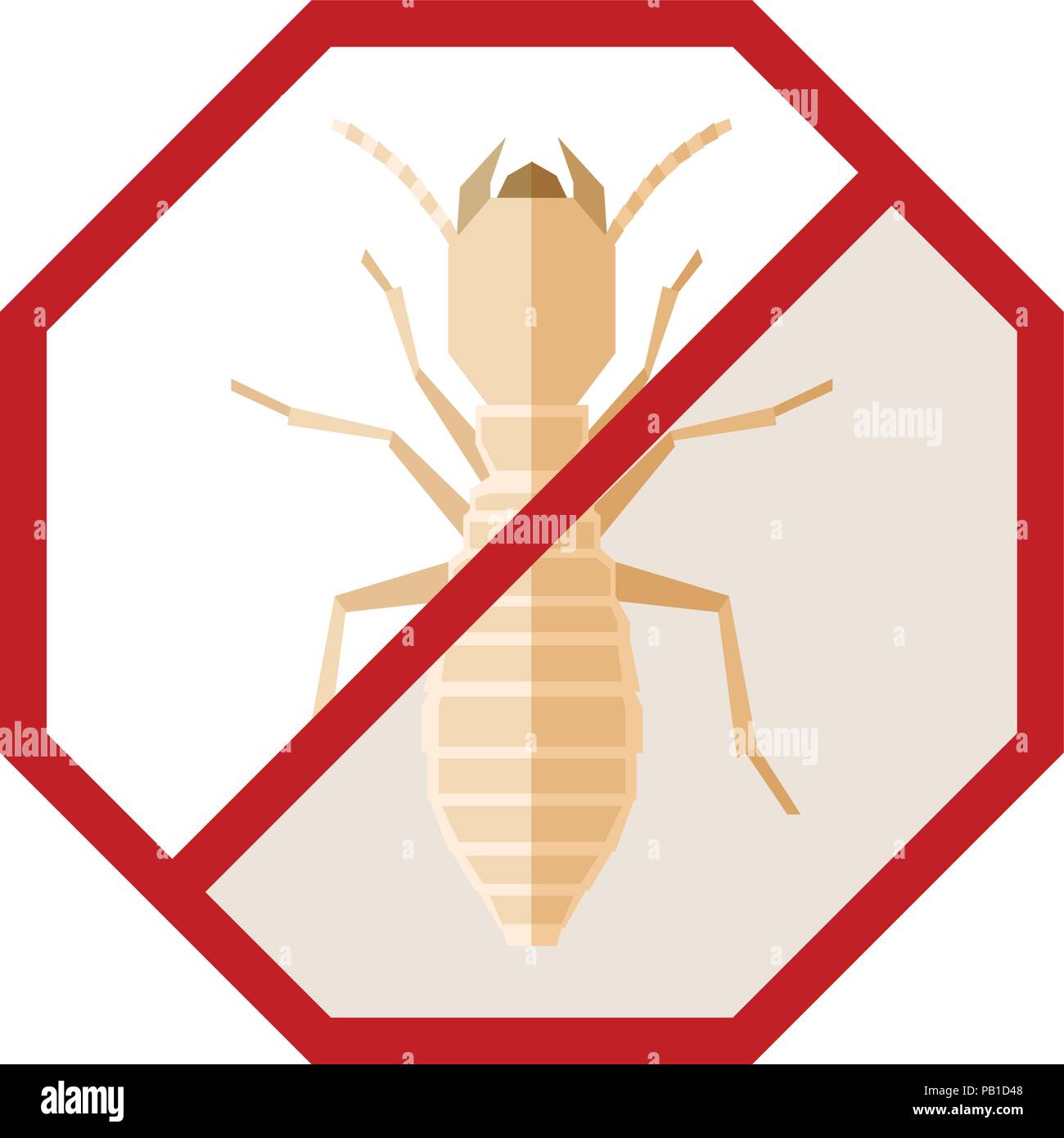 Piatto segno geometrico con Termite Illustrazione Vettoriale