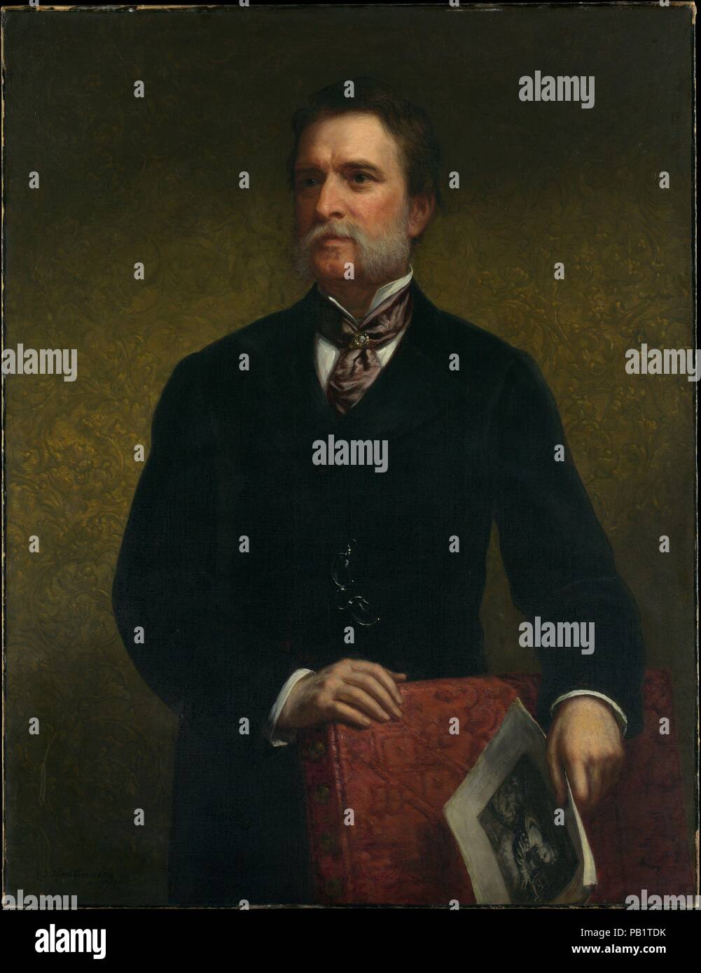 John Taylor Johnston. Artista: Daniel Huntington (American, New York 1816-1906 New York). Dimensioni: 43 1/2 x 33 1/2 in. (110,5 x 85,1 cm). Data: 1875. Museo: Metropolitan Museum of Art di New York, Stati Uniti d'America. Foto Stock