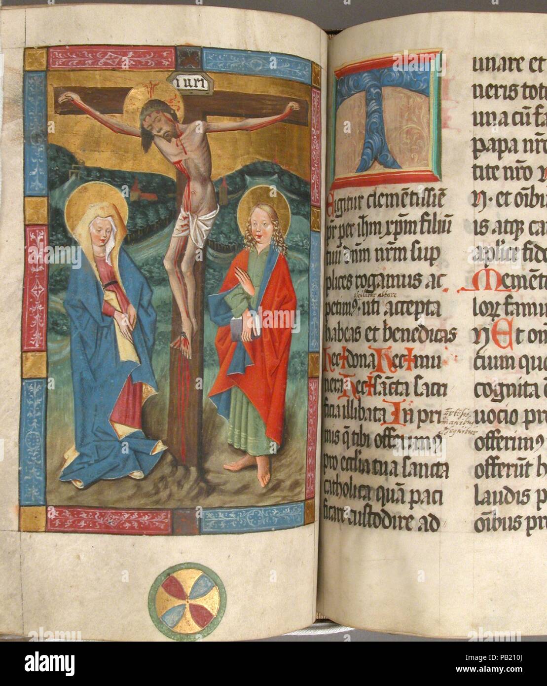 Messale. Cultura: tedesco. Dimensioni: complessivo: 11 x 7 5/8 x 2 1/2 in. (27.9 x 19.4 x 6.4cm). Data: 1472. Museo: Metropolitan Museum of Art di New York, Stati Uniti d'America. Foto Stock