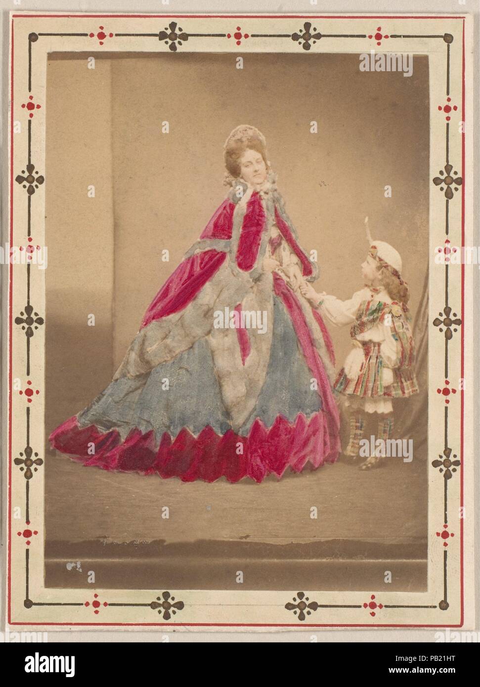 Costigliole. Artista: Pierre-Louis Pierson (Francese, 1822-1913); dipinte e ritoccate da sconosciuto (Francese). Dimensioni: Immagine: 12,5 x 8,9 cm (4 15/16 x 3 1/2 in.). Montaggio: 14,4 x 10,9 cm (5 11/16 x 4 5/16 in.) tappeto: 35,6 x 43,2 cm (14 x 17 in.). Persona in fotografia: Contessa Virginia Oldoini Verasis di Castiglione (1835-1899). Data: 1862-67. Museo: Metropolitan Museum of Art di New York, Stati Uniti d'America. Foto Stock