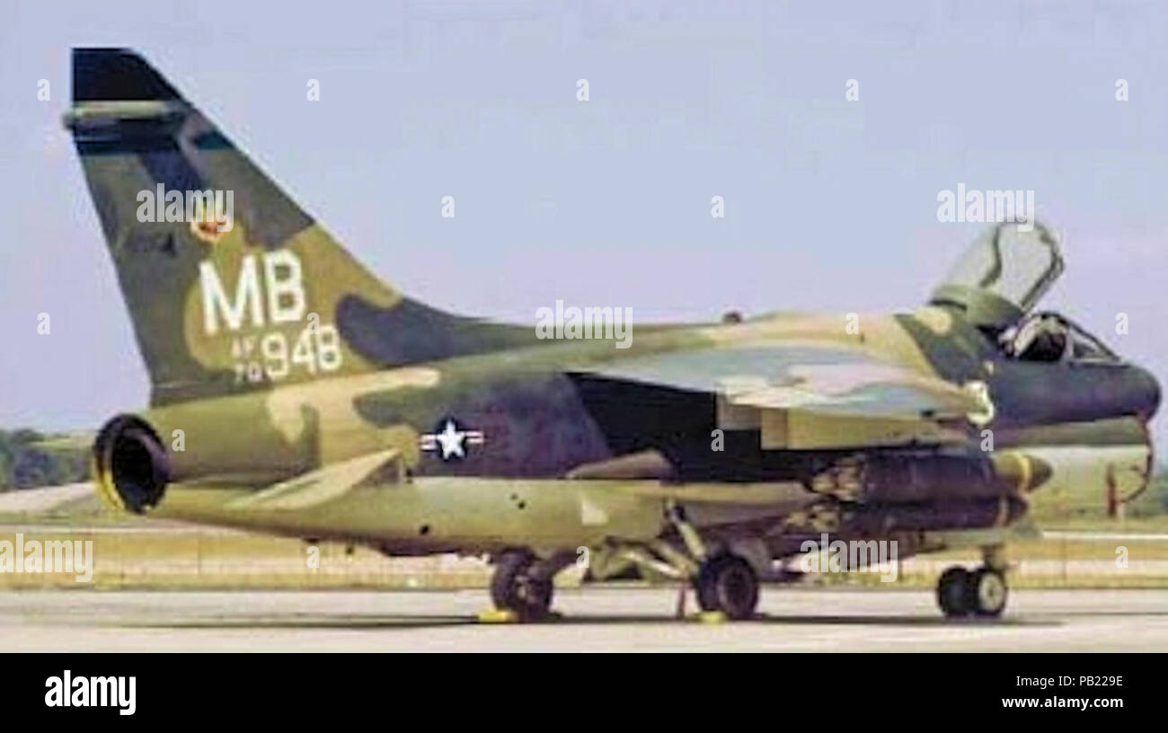 A-7D Corsair II - 70-948 356TFS a Korat 1973. Foto Stock