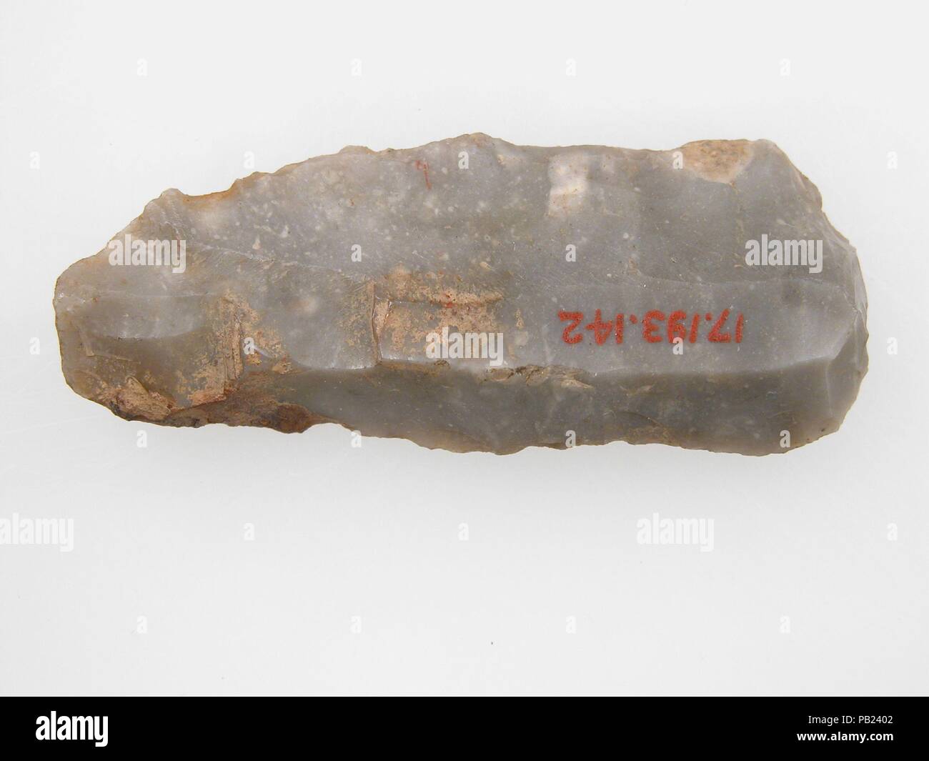 Il raschiatore. Cultura: francone. Dimensioni: complessivo: 1 15/16 x 11/16 x 1/4 in. (4,9 x 1,8 x 0,6 cm). Data: 500-700. Museo: Metropolitan Museum of Art di New York, Stati Uniti d'America. Foto Stock