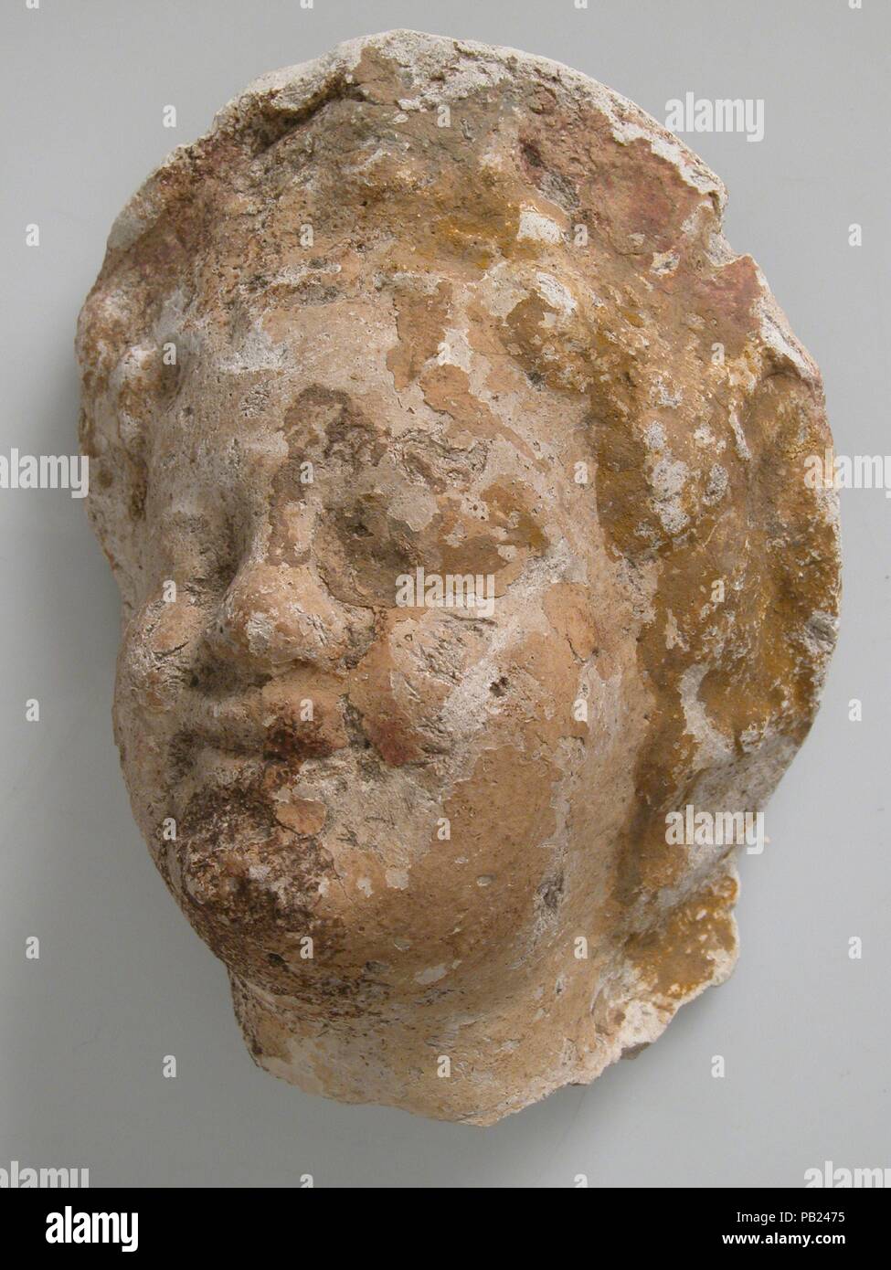 Testa. Cultura: copto. Dimensioni: complessivo: 4 13/16 x 3 9/16 x 1 15/16 in. (12,2 x 9 x 5 cm). Data: 4-VII secolo. Museo: Metropolitan Museum of Art di New York, Stati Uniti d'America. Foto Stock