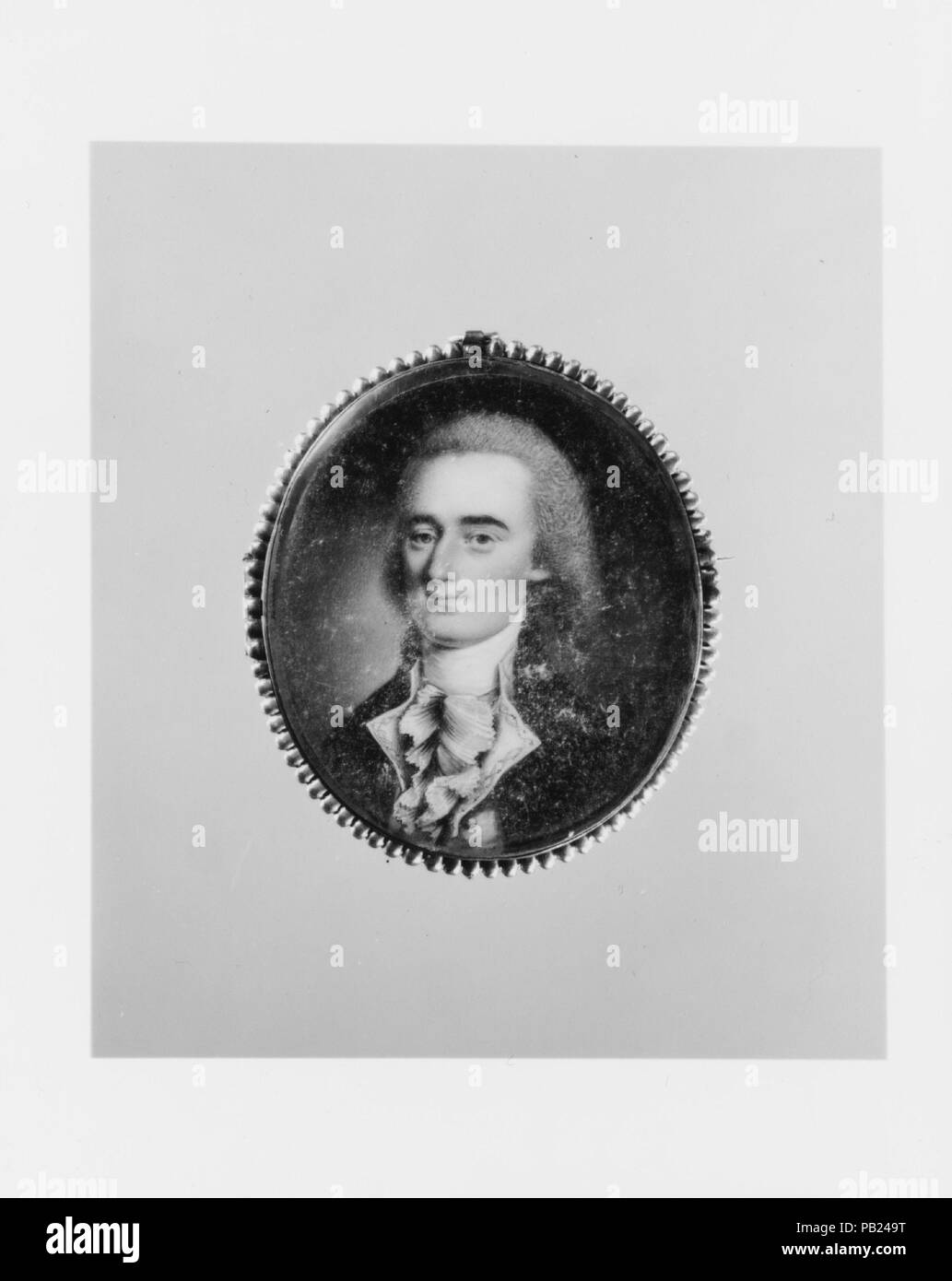 James Bleecker. Artista: Giovanni Ramage (Irlanda ca. 1748-1802 Montreal). Dimensioni: H. 1 1/8 in. (2.9 cm). Data: ca. 1788. James Bleecker (1764-1842) sat per Ramage circa il tempo del suo matrimonio nel 1788 a ghirlanda di Elizabeth Bache. Museo: Metropolitan Museum of Art di New York, Stati Uniti d'America. Foto Stock