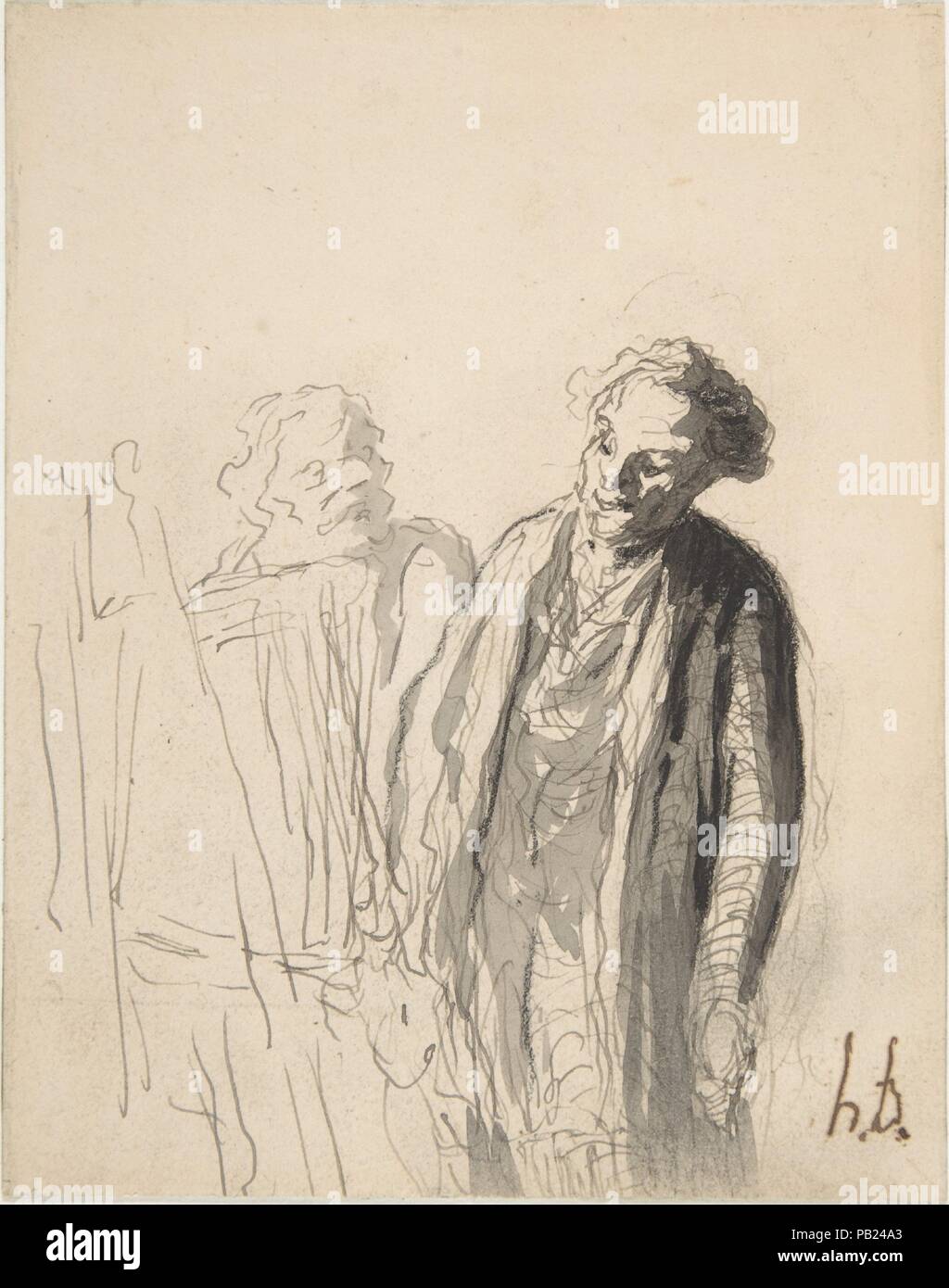 L'amatoriale. Artista: Honoré Daumier (francese, Marsiglia 1808-1879 Valmondois). Dimensioni: foglio: 5 1/4 x 4 1/8 in. (13,3 x 10,5 cm). Data: del XIX secolo. Museo: Metropolitan Museum of Art di New York, Stati Uniti d'America. Foto Stock