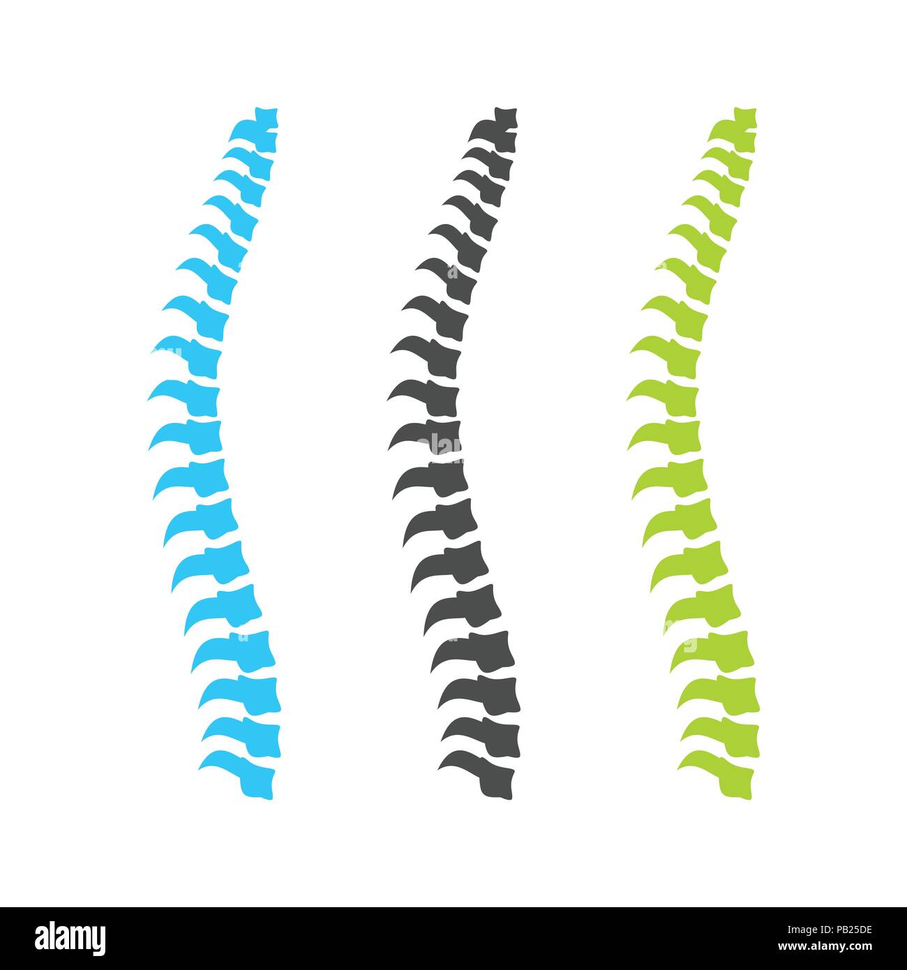 Spina dorsale di grafica vettoriale Set simbolo del modello di progettazione Illustrazione Vettoriale