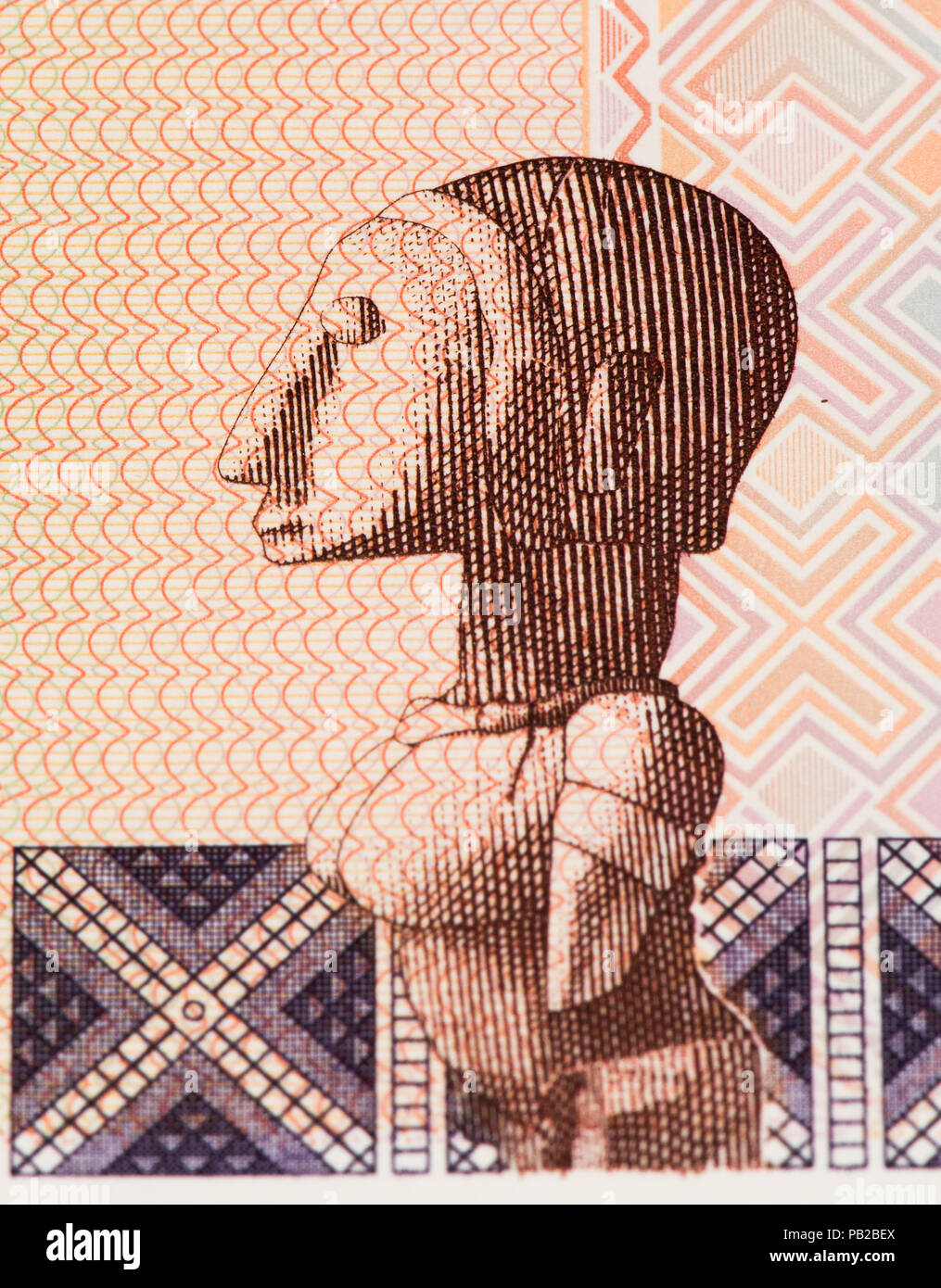 100 West African franchi nota banca di Guine Bissau. Frans è la moneta nazionale di Guine Bissau Foto Stock