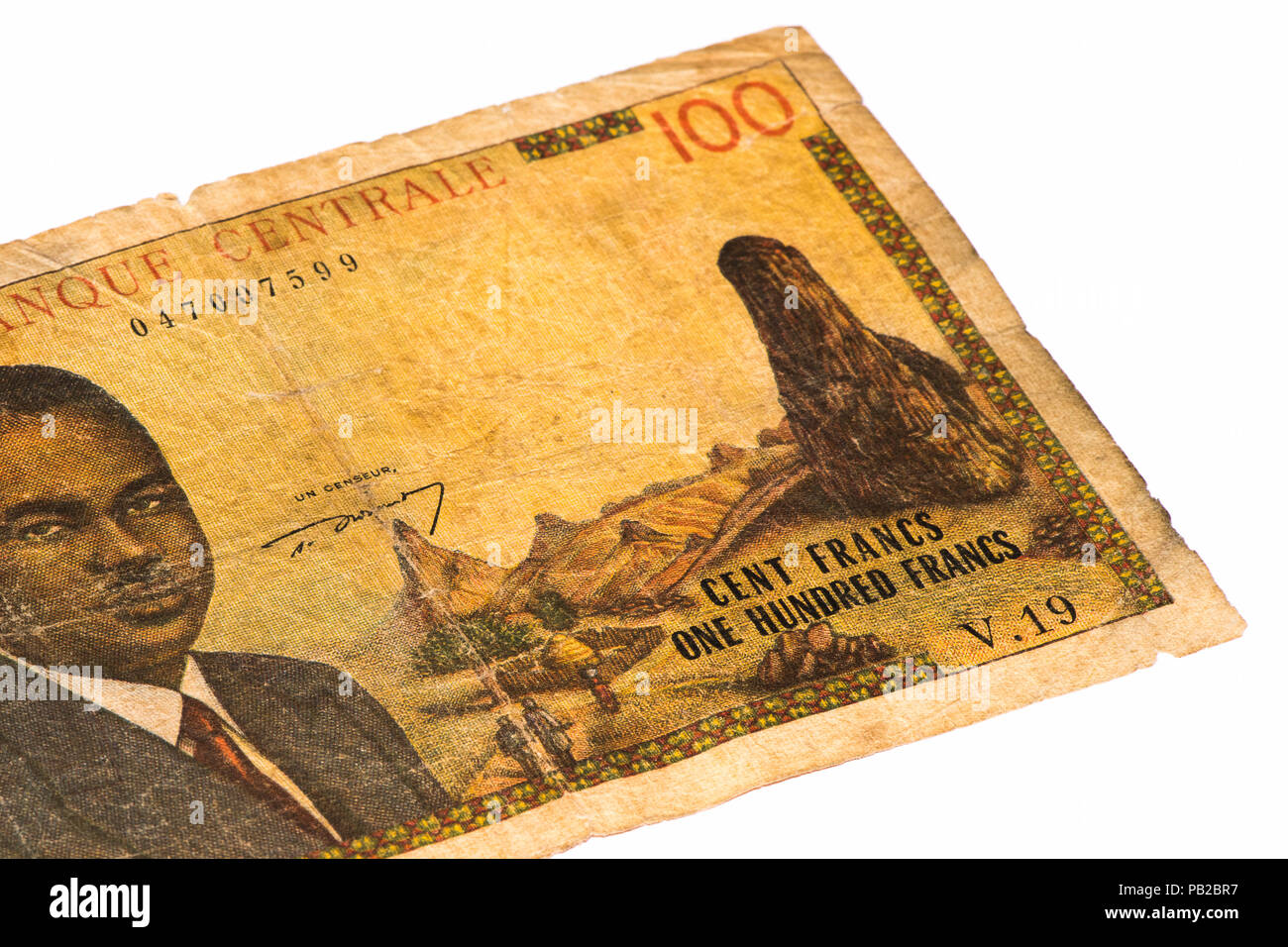 100 centrale di franchi africani del Camerun. Foto Stock