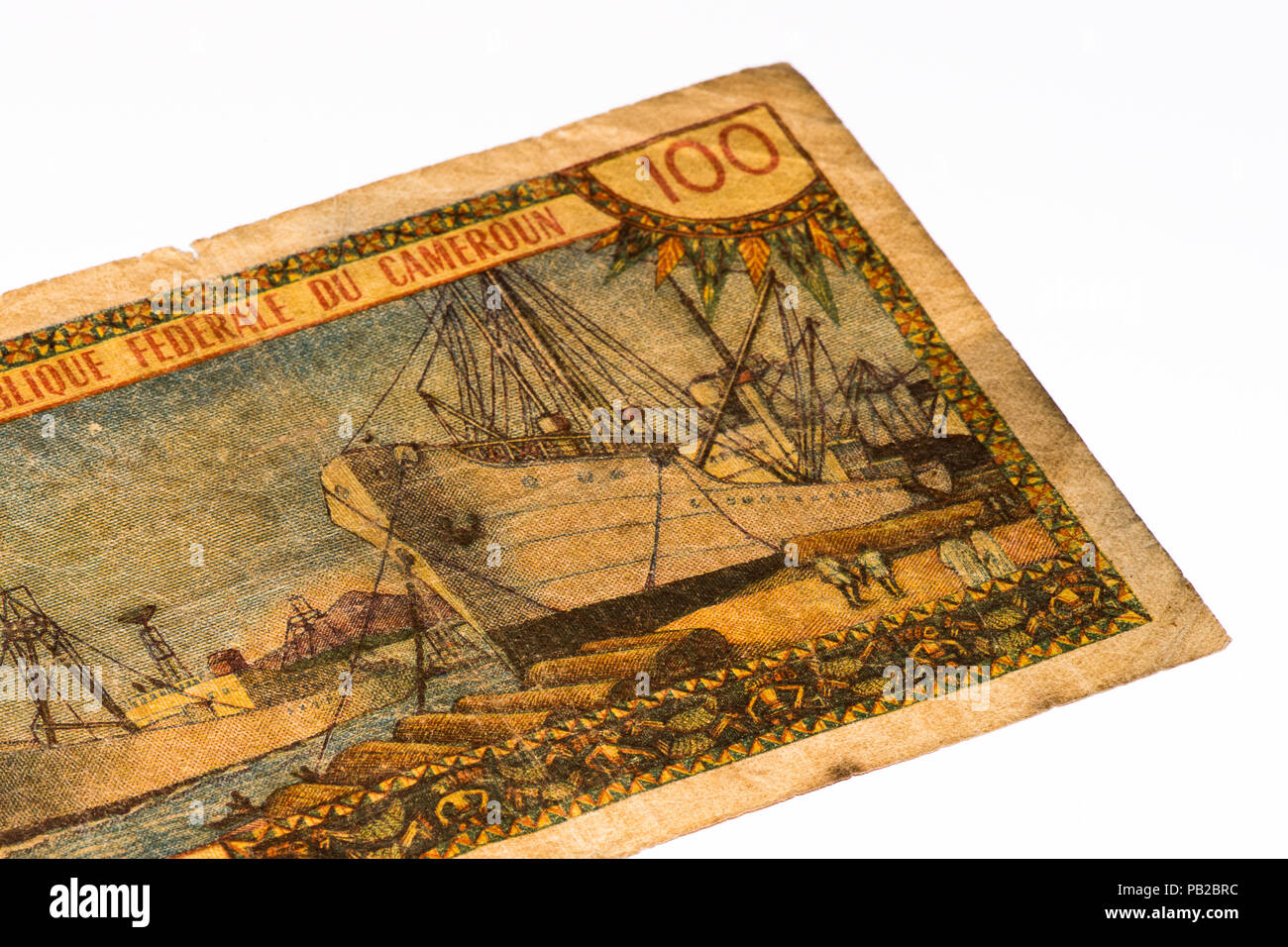 100 centrale di franchi africani del Camerun. Foto Stock