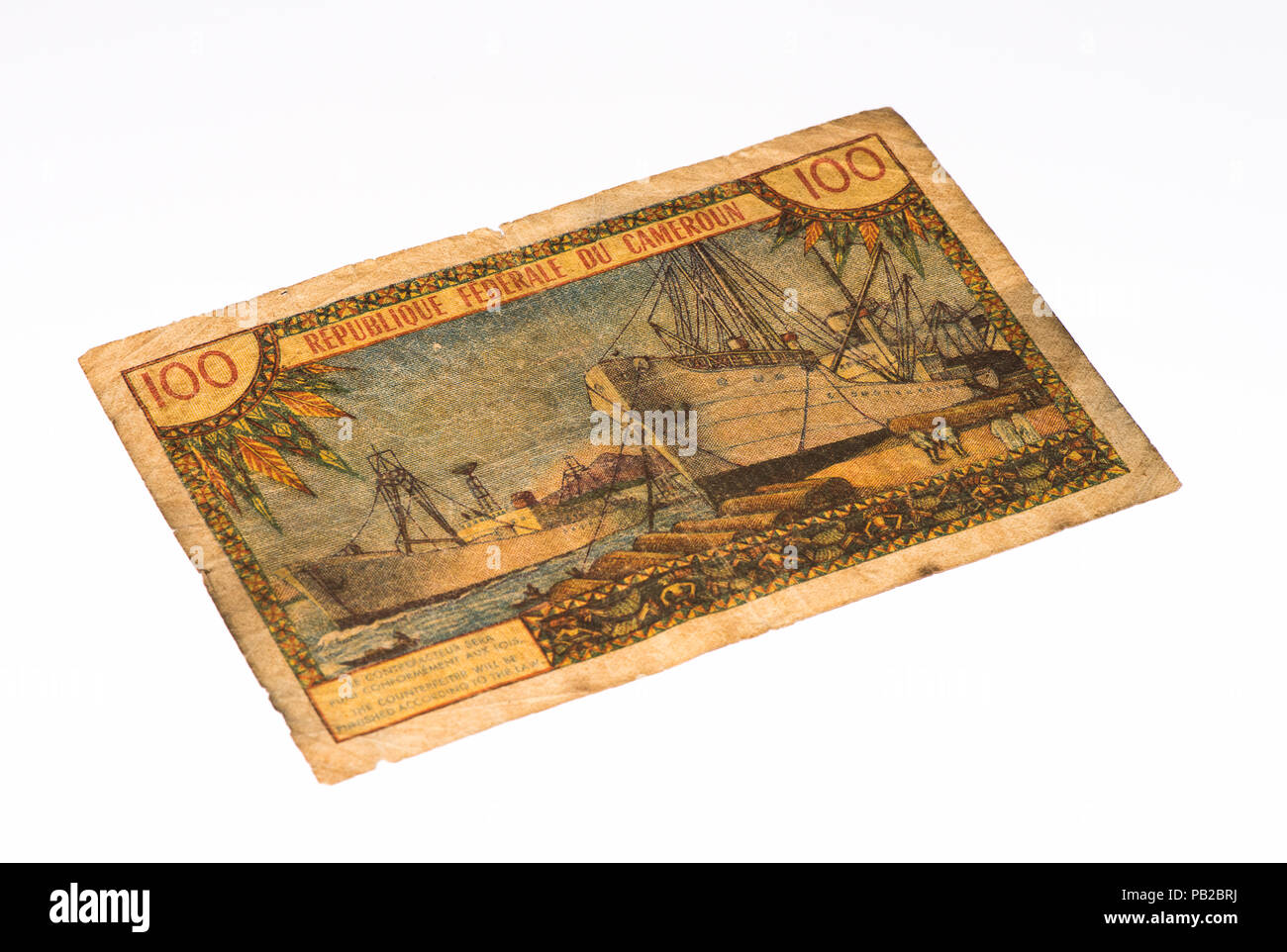 100 centrale di franchi africani del Camerun. Foto Stock