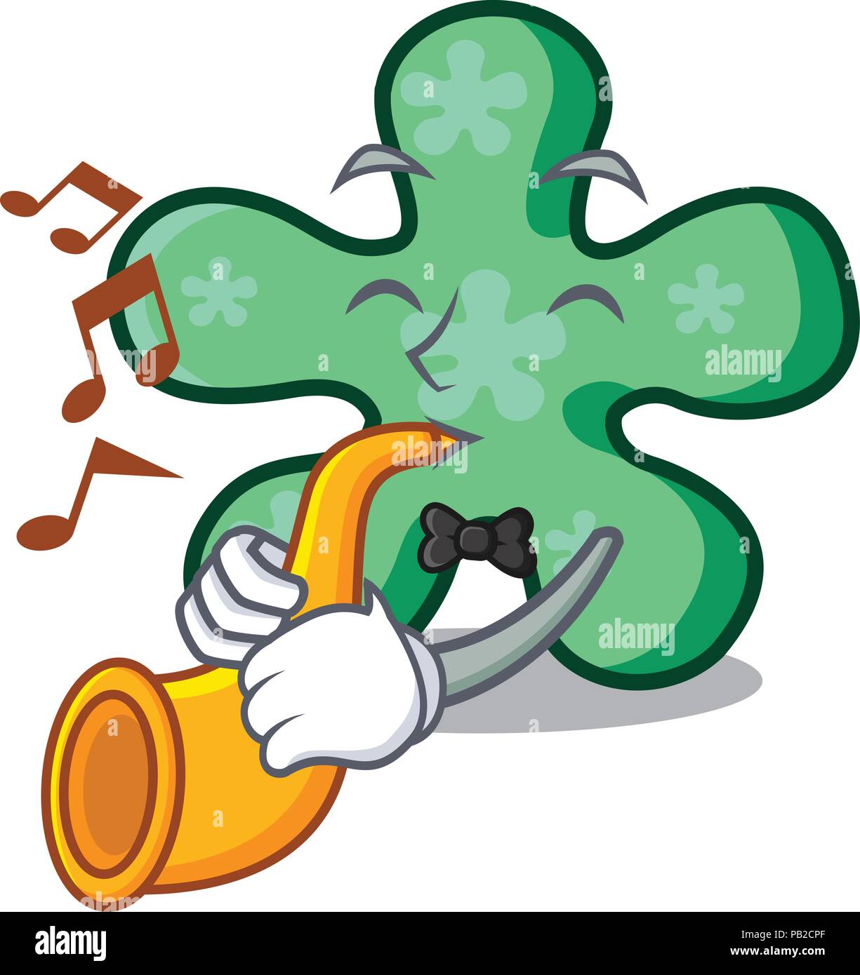 Con tromba forma libera mascotte cartoon Illustrazione Vettoriale