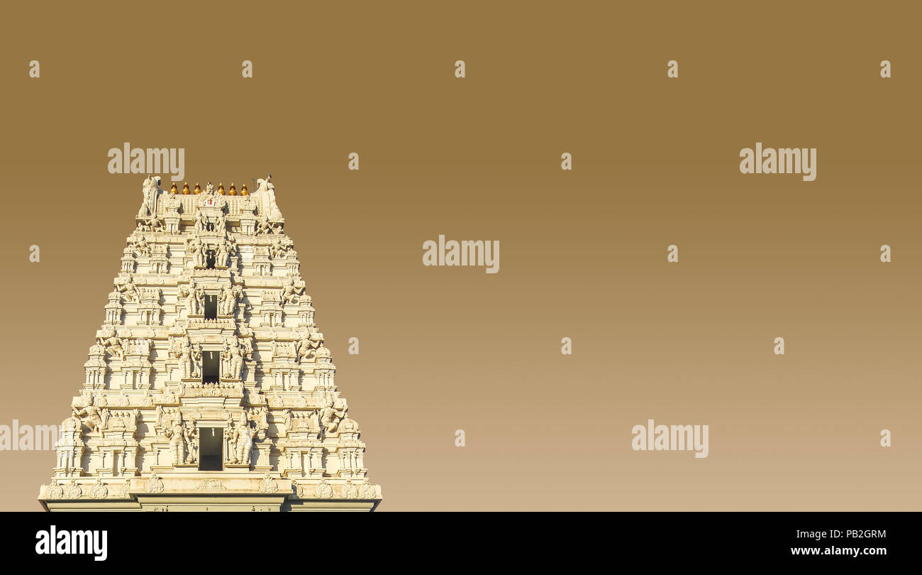 Il Tempio Tirupati Indian Tirupati Balaji Temple, bellissimo tempio del Signore Tirupati Balaji, Foto Stock