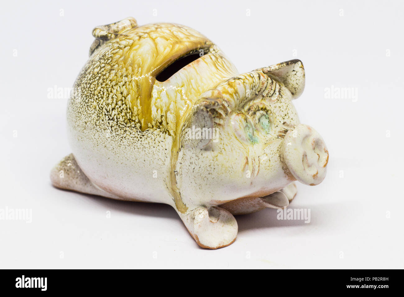 Isolato iggy bank Foto Stock