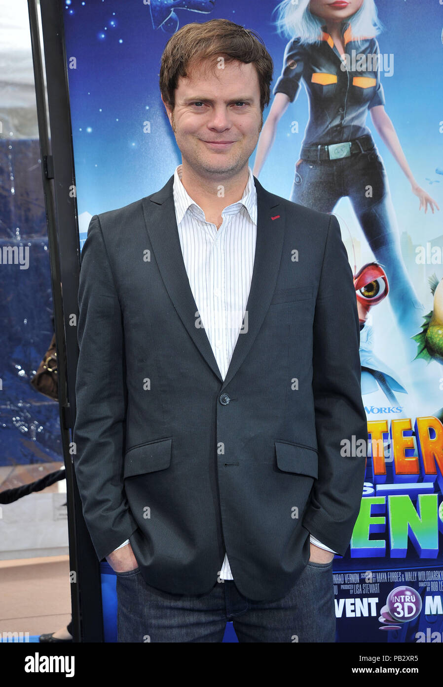 Rainn Wilson - Monsters vs Aliens Premiere al Amphitheatre di Gibson alla Universal Studio in Los Angeles.WilsonRainn 56 Red Carpet Event, verticale, STATI UNITI D'AMERICA, industria cinematografica, celebrità, fotografia, Bestof, arte cultura e intrattenimento, Topix celebrità moda / Verticale, meglio di, evento nella vita di Hollywood - California, moquette rossa e dietro le quinte, USA, industria cinematografica, celebrità, movie celebrità, personaggi televisivi, musica celebrità, fotografia, Bestof, arte cultura e intrattenimento, Topix, verticale, una persona, da anni , 2006 al 2009, inchiesta tsuni@Gamma-USA.com - Tre quarti Foto Stock