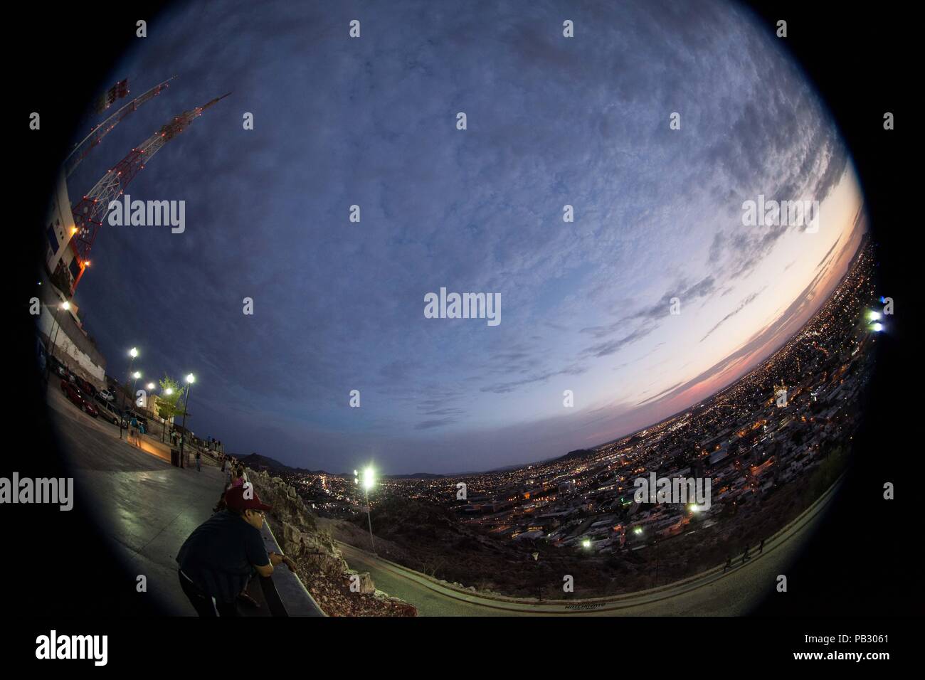 Panoramica de la ciudad de Hermosillo. Vista panoramica della città di Hermosillo. Foto Stock