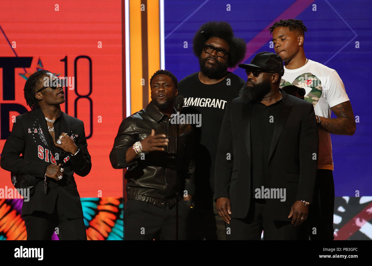 2018 BET Awards - Spettacolo con: Kevin Hart, Lil Uzi Vert, Symere boschi, pensiero nero, Tariq Luqmaan Trotter, Markelle Fultz dove: Los Angeles, California, Stati Uniti quando: 25 giu 2018 Credit: FayesVision/WENN.com Foto Stock