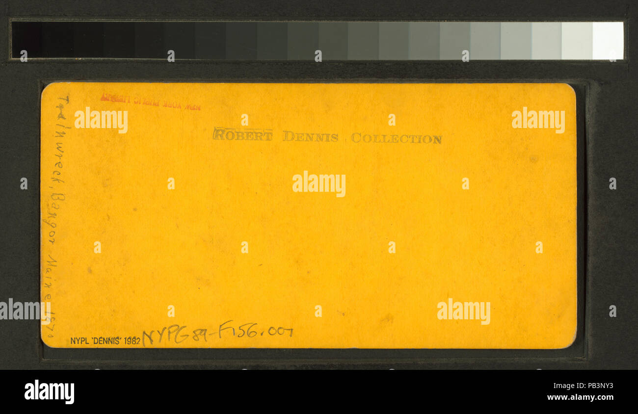 1770 train wreck, Bangor, Maine, 1871 (NYPL B11707217-G89F156 007B) Foto Stock