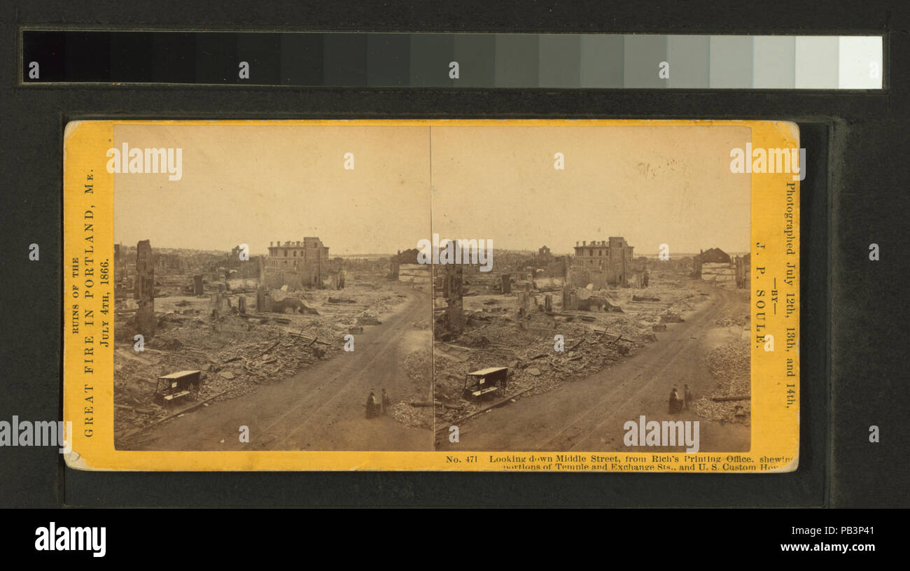 934 guardando verso il basso medio San, dalla ricca di ufficio stampa, che mostra parte del tempio e lo scambio Sts., E DEGLI STATI UNITI Custom House (NYPL B11707232-G89F237 041F) Foto Stock