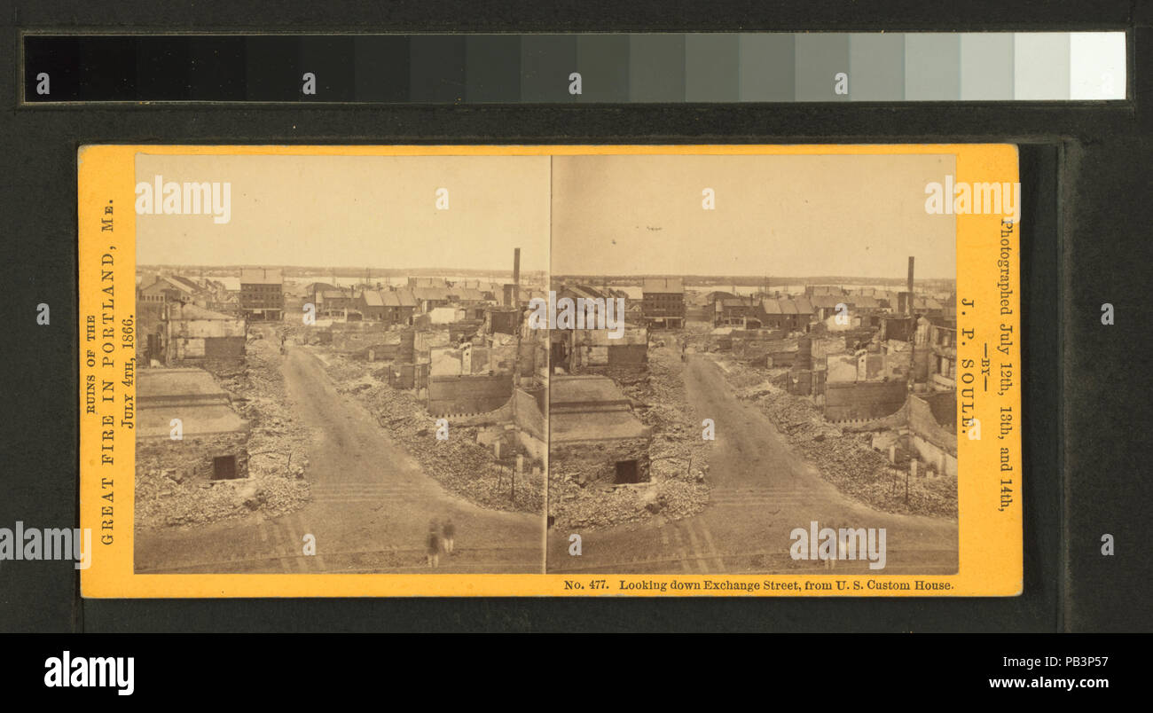 934 guardando giù Exchange Street, dalla U.S. Custom House (NYPL B11707232-G89F237 062F) Foto Stock