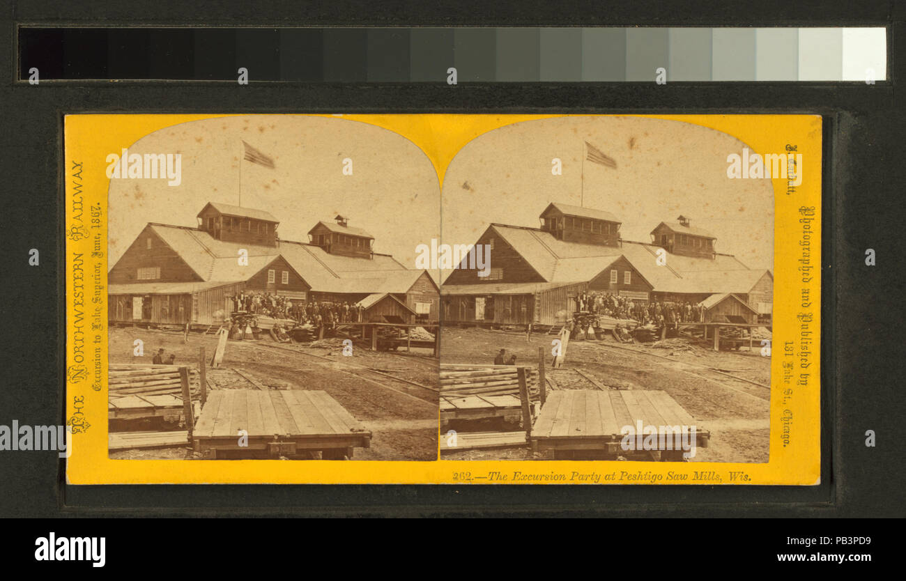 1632 L'escursione parte a Peshtigo segherie, WIS (NYPL B11707595-G90F384 001F) Foto Stock