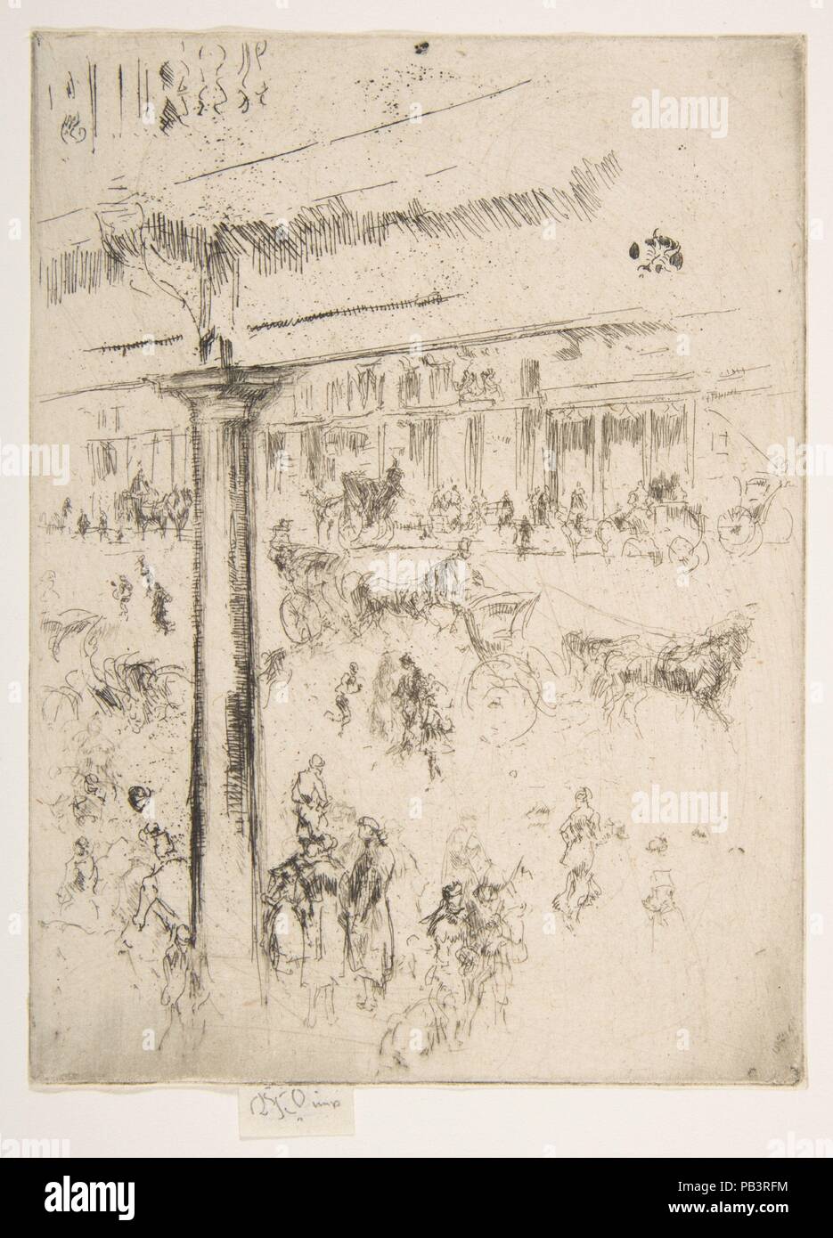Regent's quadrante. Artista: James McNeill Whistler (American, Lowell Massachusetts 1834-1903 Londra). Dimensioni: Piastra: 6 7/16 x 4 3/4 in. (16,3 × 12 cm) foglio: 6 7/16 x 4 3/4 in. (16,3 × 12 cm). Data: 1880-81. Museo: Metropolitan Museum of Art di New York, Stati Uniti d'America. Foto Stock