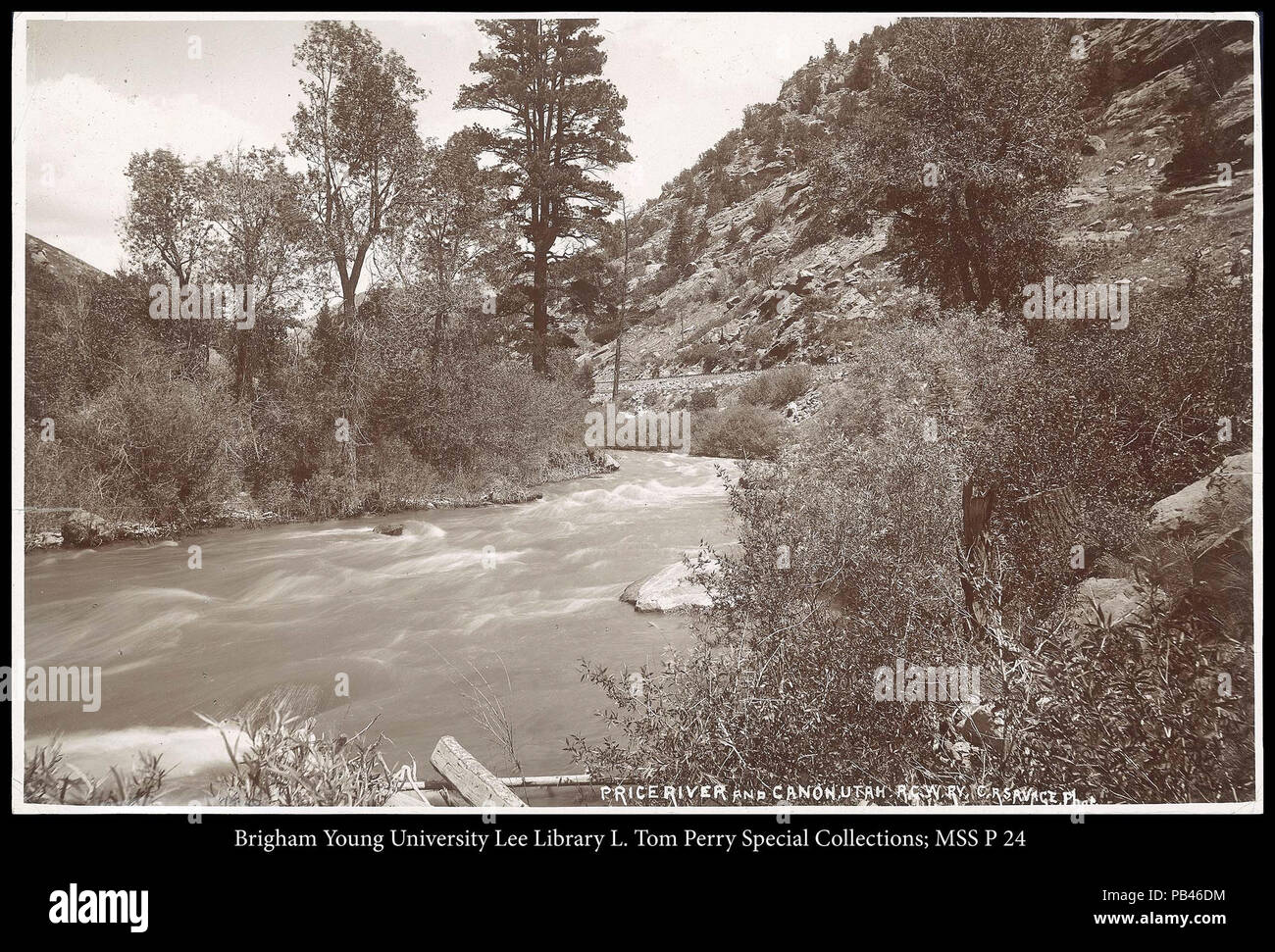 1226 Prezzo Fiume e Canon, Utah. R.G.W.Ry. (Rio Grande Western Railway) C.R. Savage, foto. Foto Stock