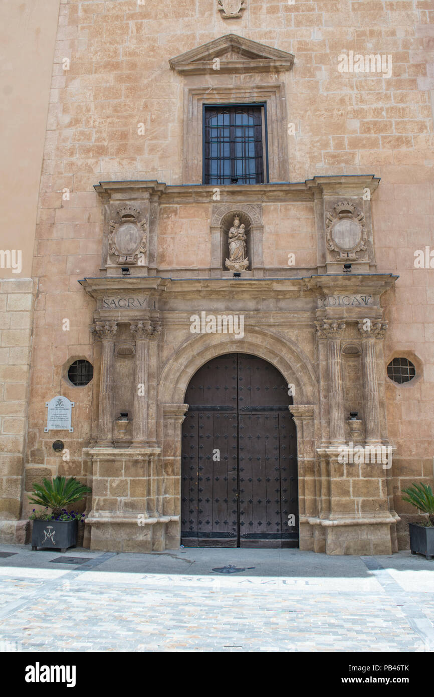 Ingresso della Chiesa di San Francisco (Iglesia de San Francisco) in Lorca Murcia Spagna Foto Stock