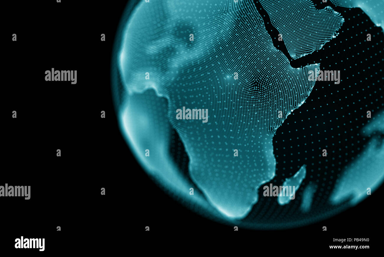Astratta geometrica blu sfondo . La tecnologia avveniristica stile. Insegna al neon . La tecnologia avveniristica elemento HUD . Elegante sfondo astratto . Grande per la visualizzazione di dati . Foto Stock
